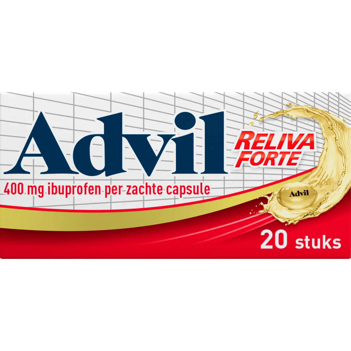 Advil Reliva Forte Liquid-Caps 400 MG Ibuprofen voor Pijn en Koorts 20 stuks