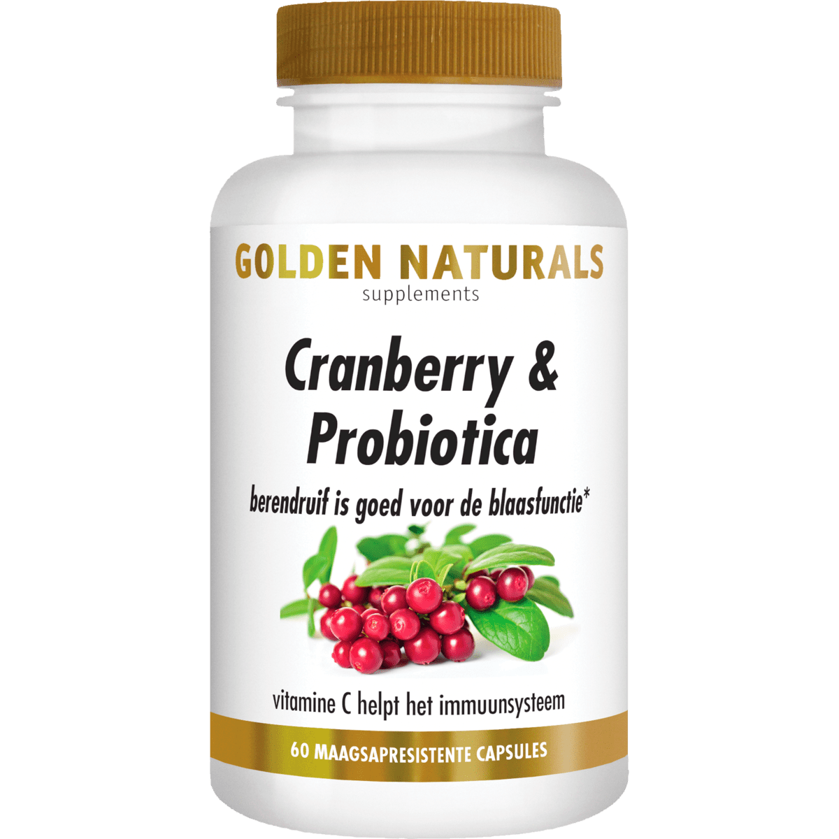 Golden Naturals Cranberry & Microbiotica Capsules 60 stuks