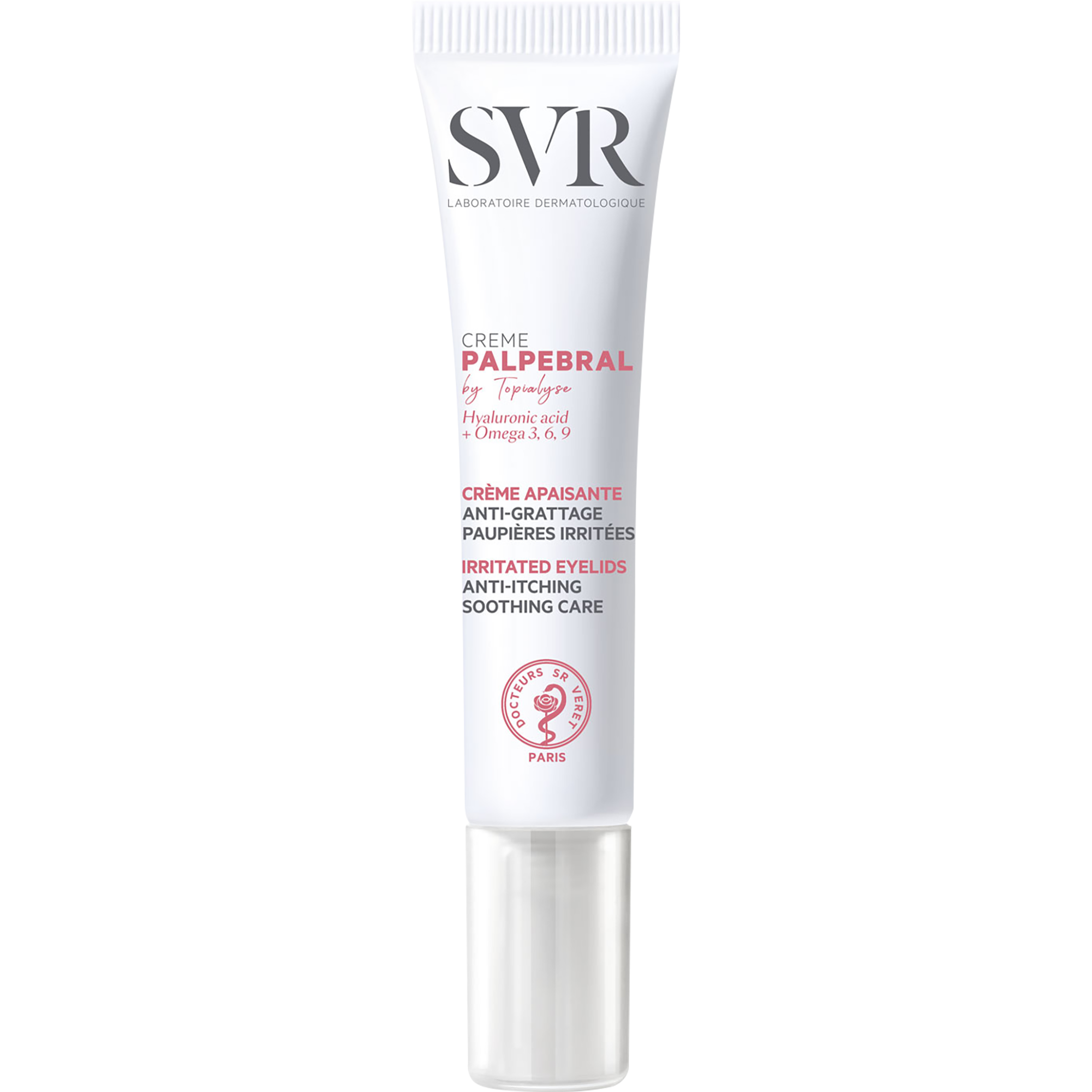 SVR Palpebral Crème Kalmerend, Anti-Jeuk voor Geïrriteerde Oogleden 15ML