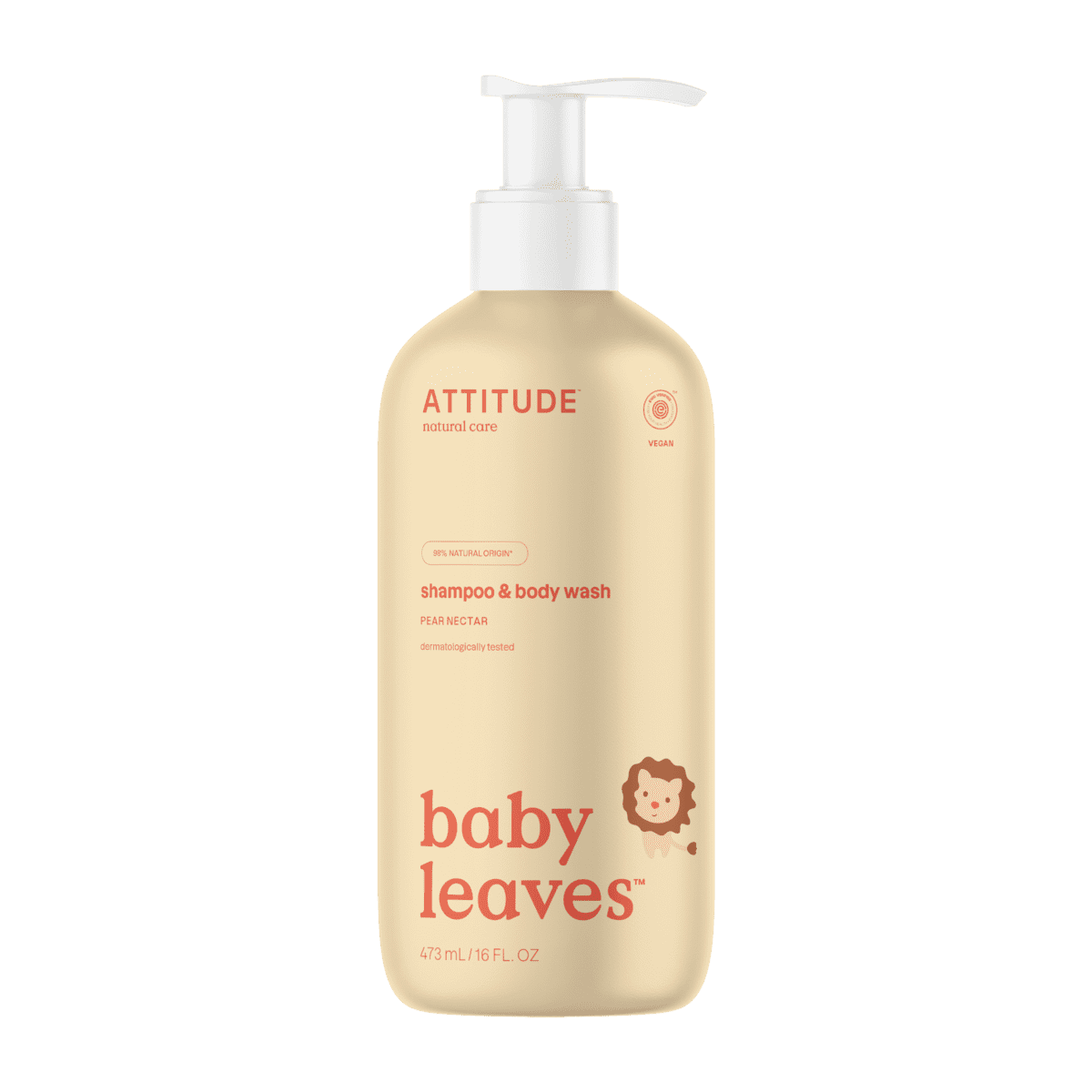 ATTITUDE Baby Leaves 2-in-1 Peer & Nectar Shampoo & Body Wash 473 ML