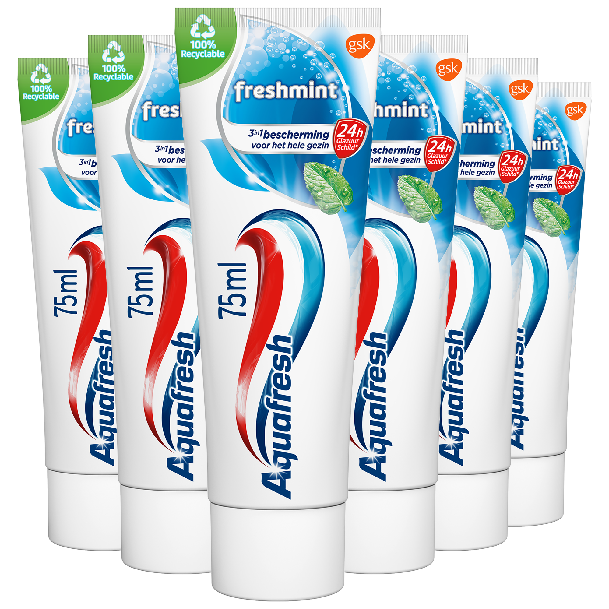 Aquafresh Fresh & Minty 75 ML Multipack 6 stuks