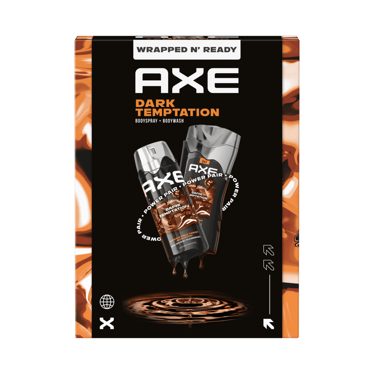 AXE Giftset Dark Temptation Toilettas 250ml + 150ml