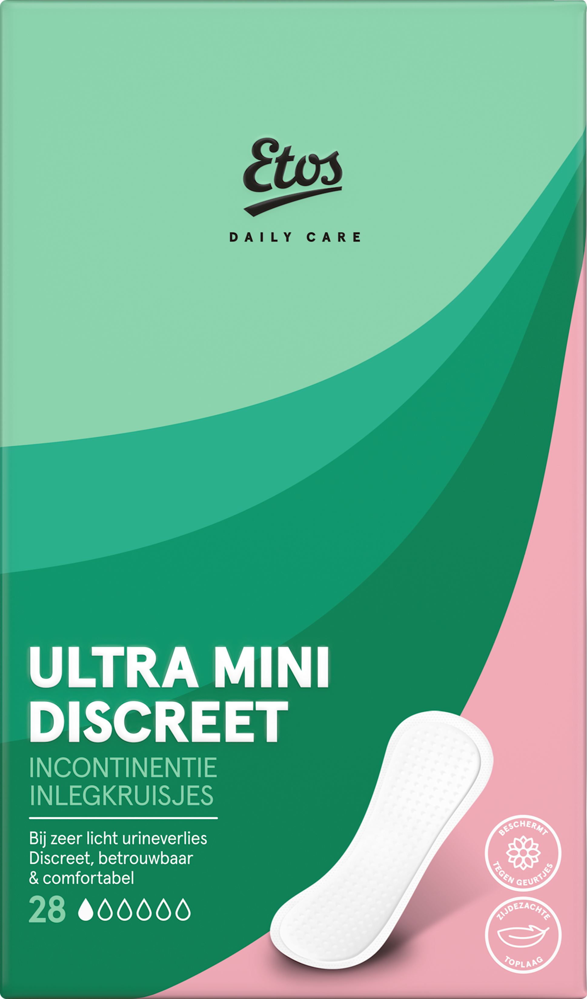 Etos Discreet Ultra Mini Incontinentie Inlegkruisjes 28 stuks