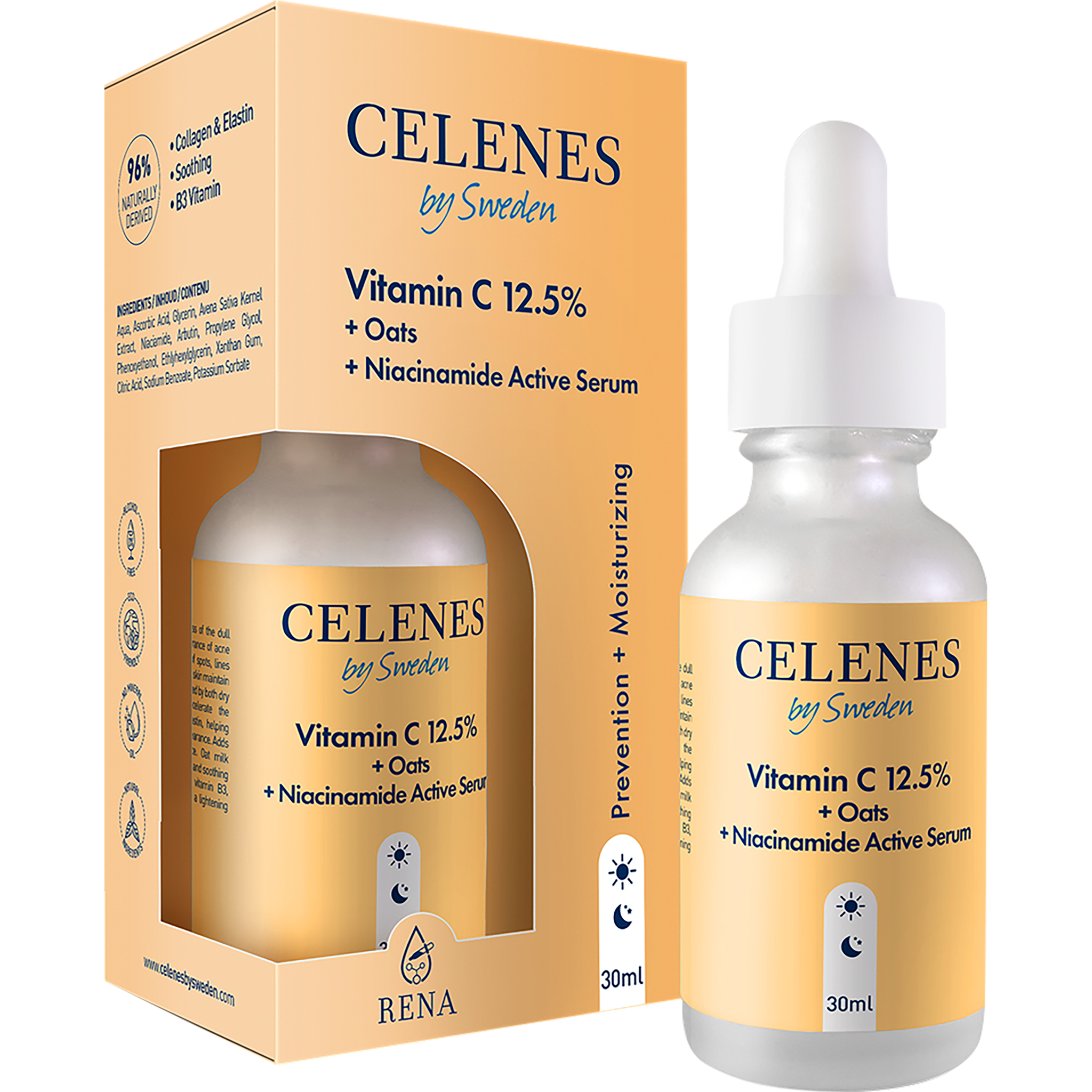 Celenes by Sweden Vitamine C 12,5% + OATS + Niacinamide 30 ML