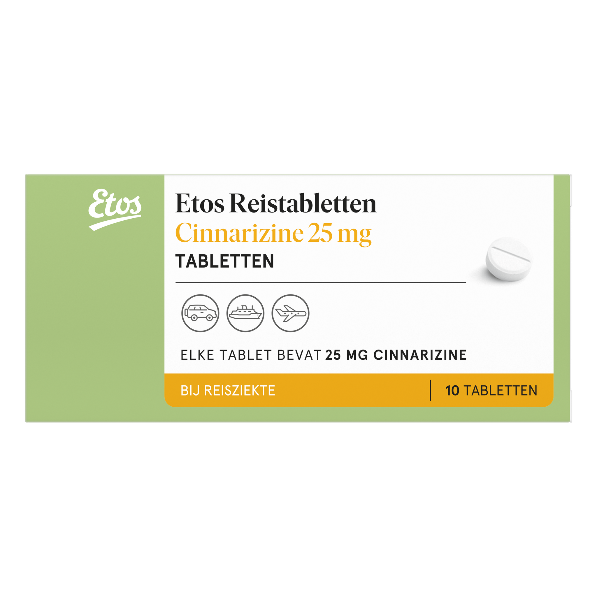 Etos Cinnarizine Reistabletten 25 MG 10 stuks