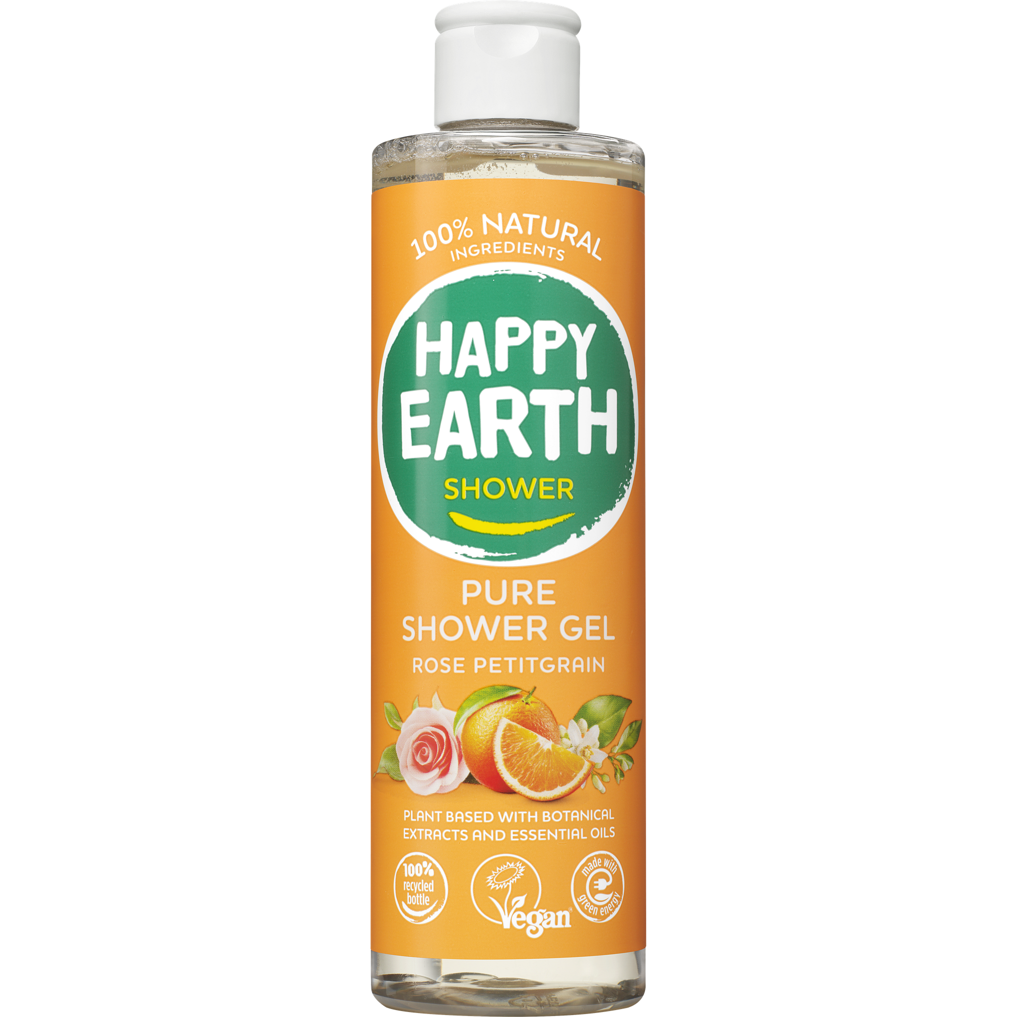 Happy Earth 100% Natuurlijke Rose Petitgrain Douchegel 300 ML