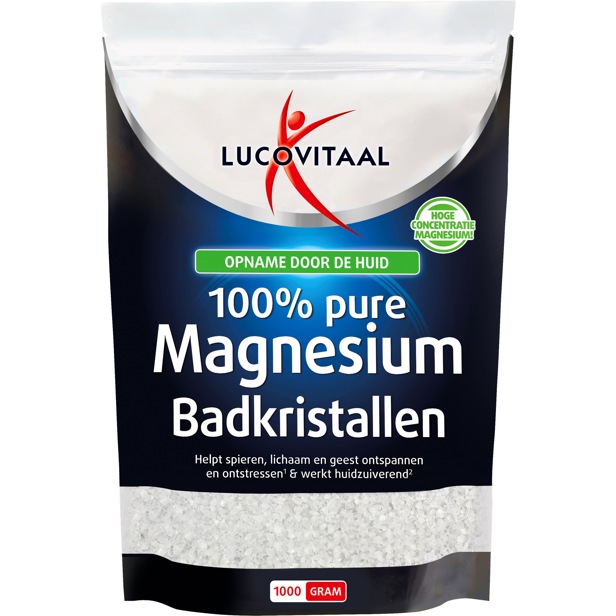 Lucovitaal 100% pure Magnesium Badkristallen 1000 Gram