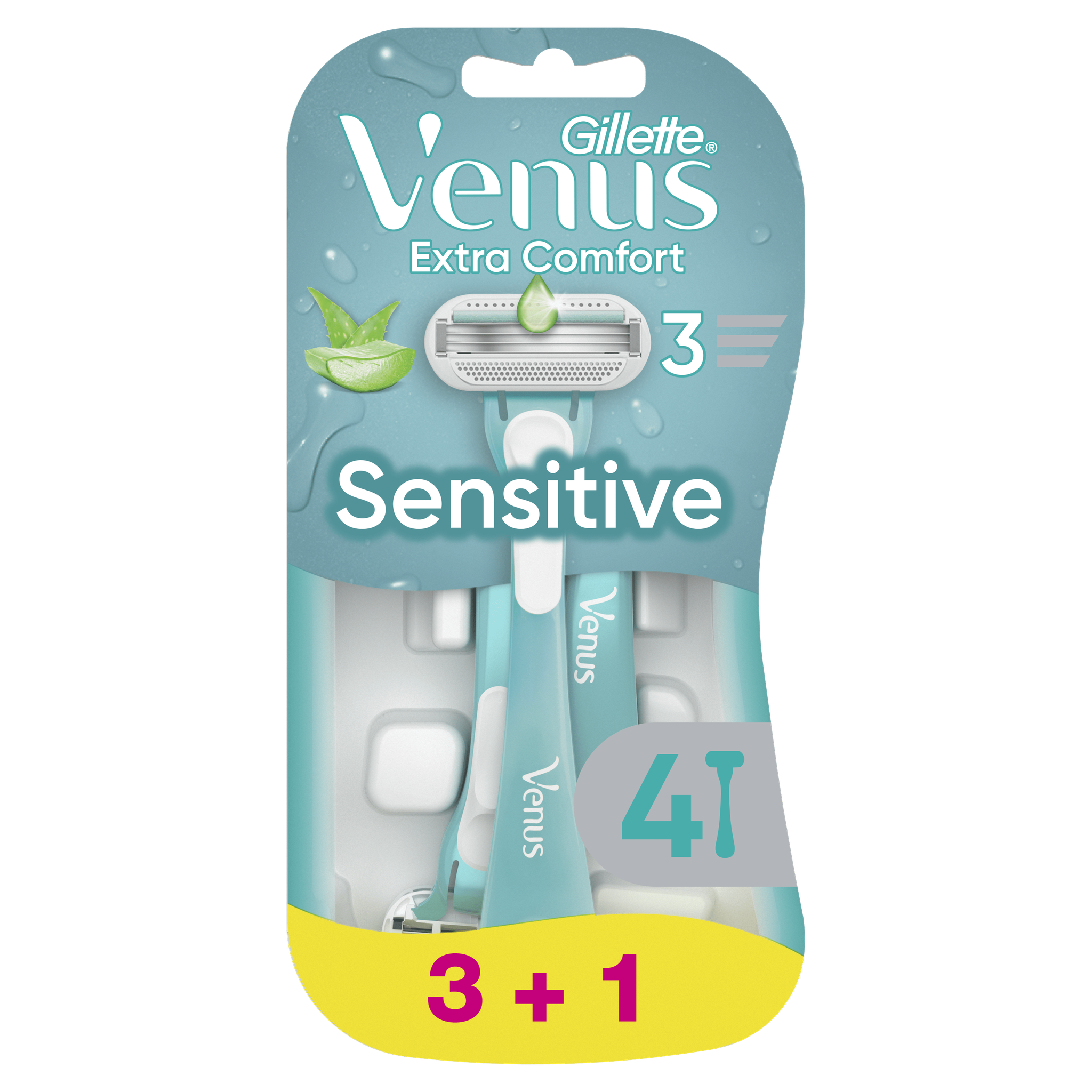 Gillette Venus Sensitive Wegwerpmesjes 3+1 stuks
