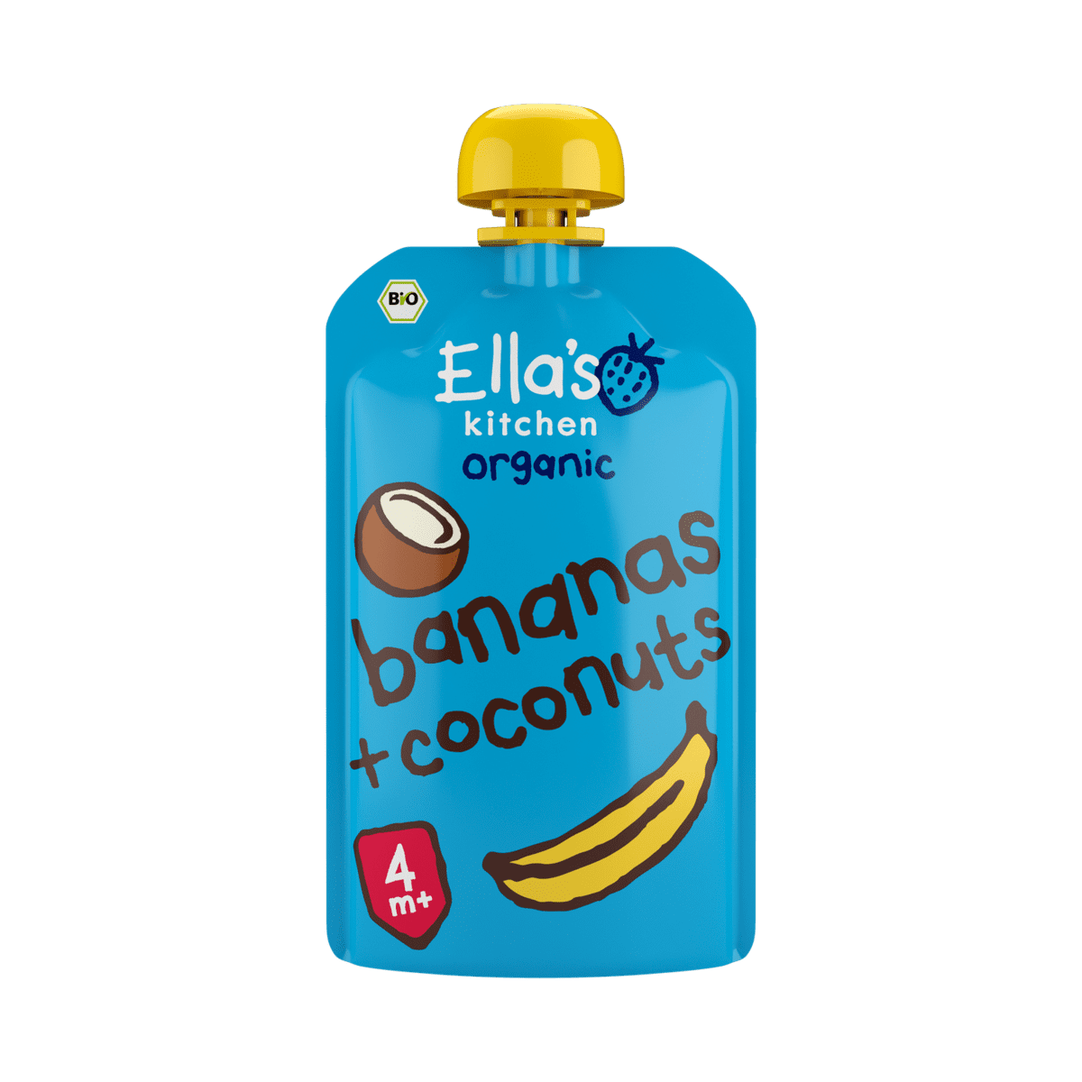 Ella's Kitchen Bio Knijpfruit Banaan Kokos 4+ Maanden 120 gram