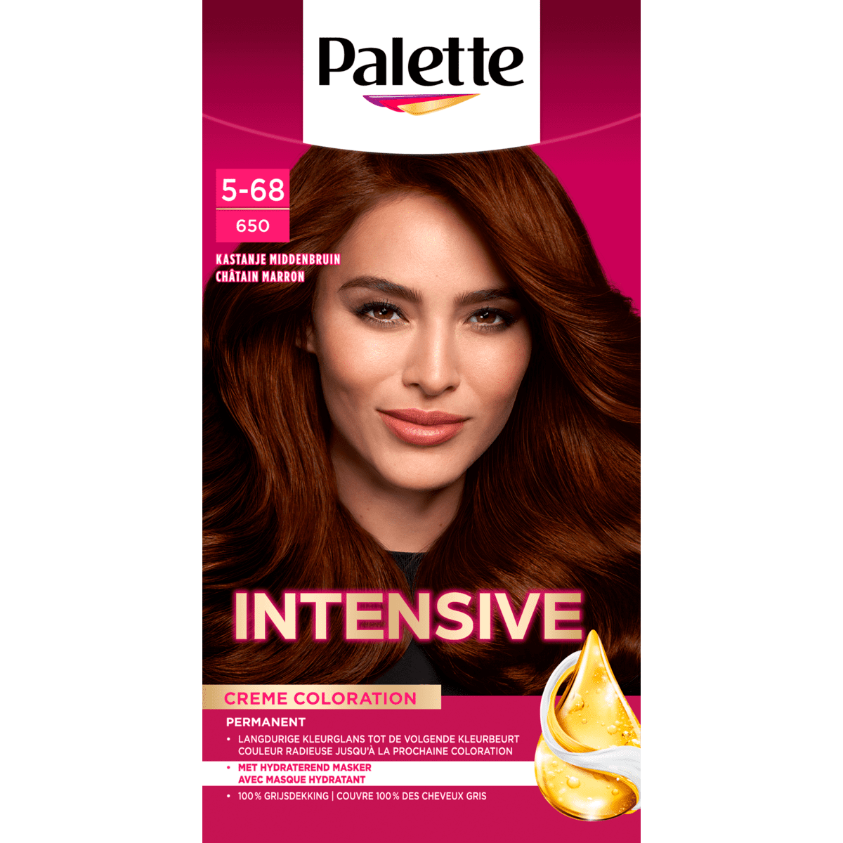 Poly Palette Intensive Crème Coloration Haarverf 650 Kastanje Middenbruin