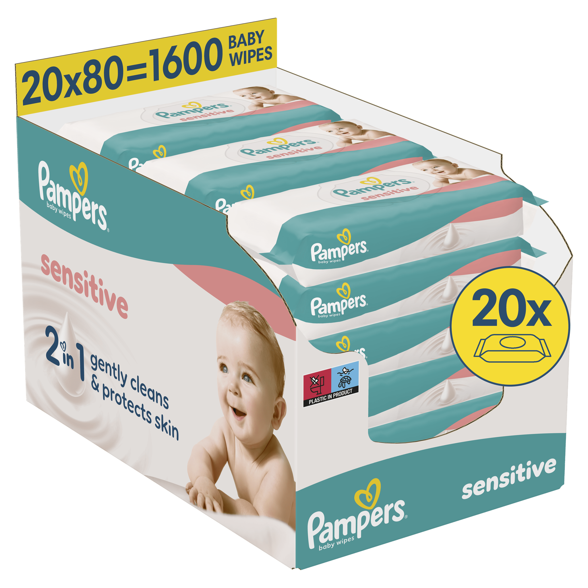Pampers Sensitive Billendoekjes 20x80 Stuks