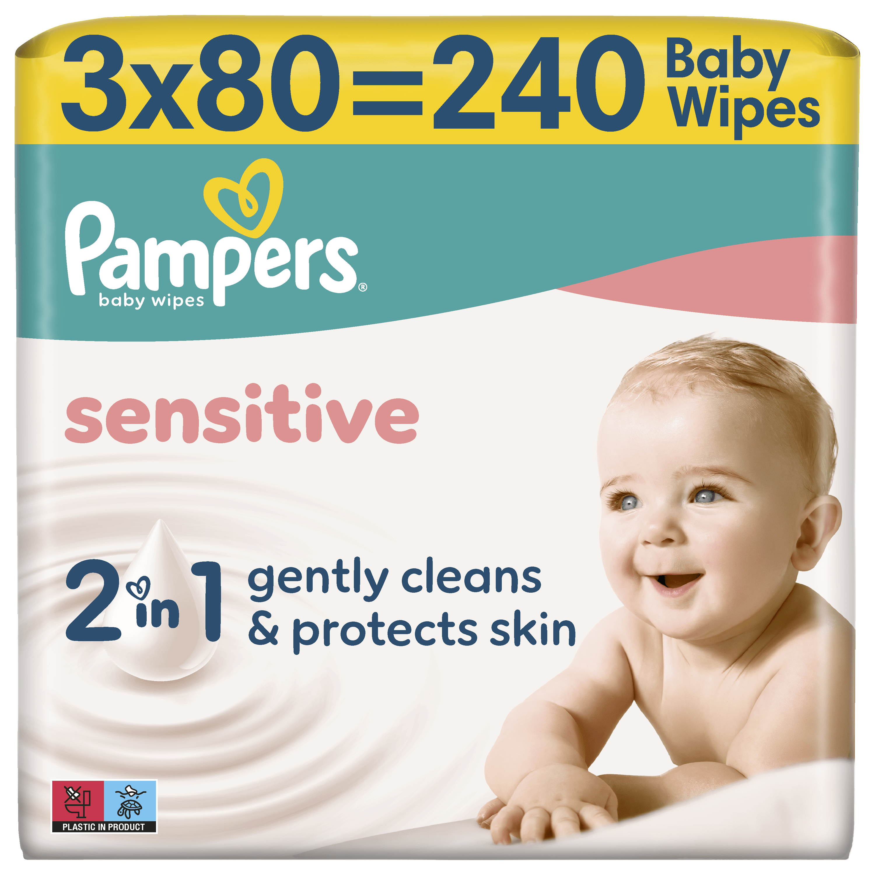 Pampers Sensitive Billendoekjes 3x80 stuks