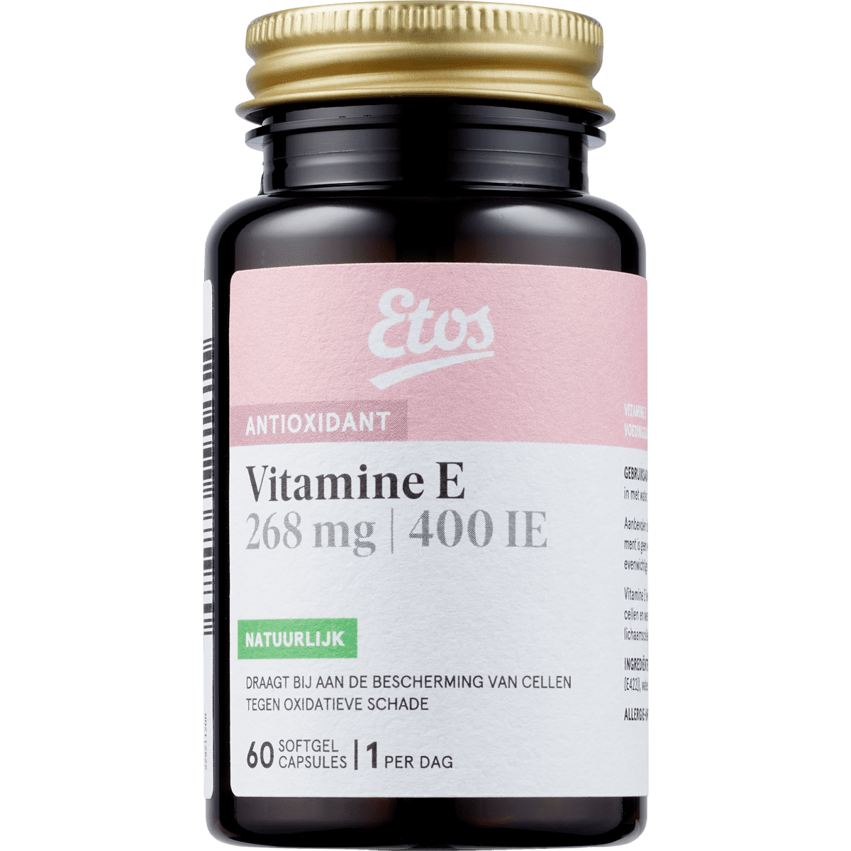 Etos Vitamine E 268 MG 400 IE 38 gram Capsules 60 stuks