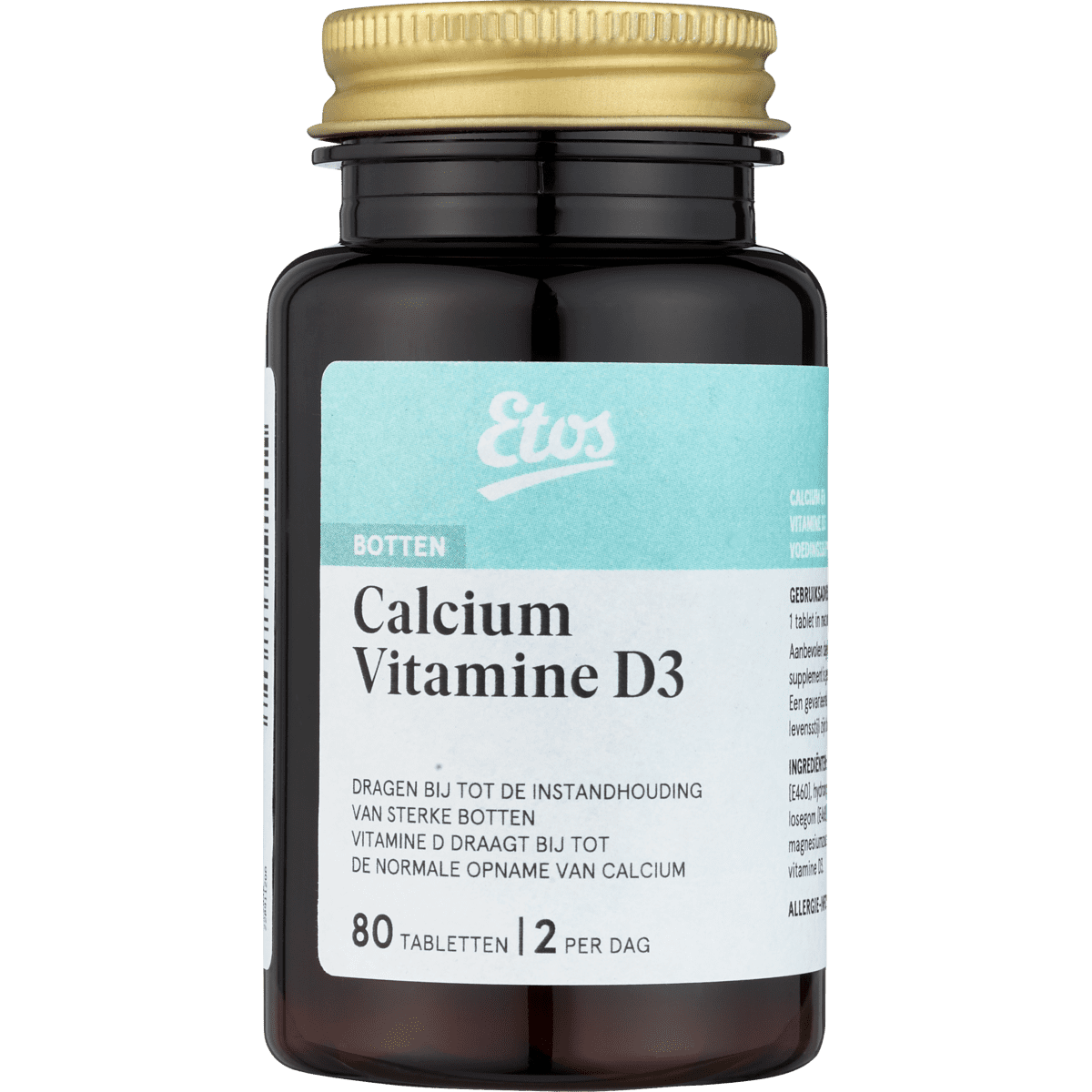 Politiek Klik Ampère Etos Calcium Vitamine D3 Tabletten 80 stuks 80 EA | Etos