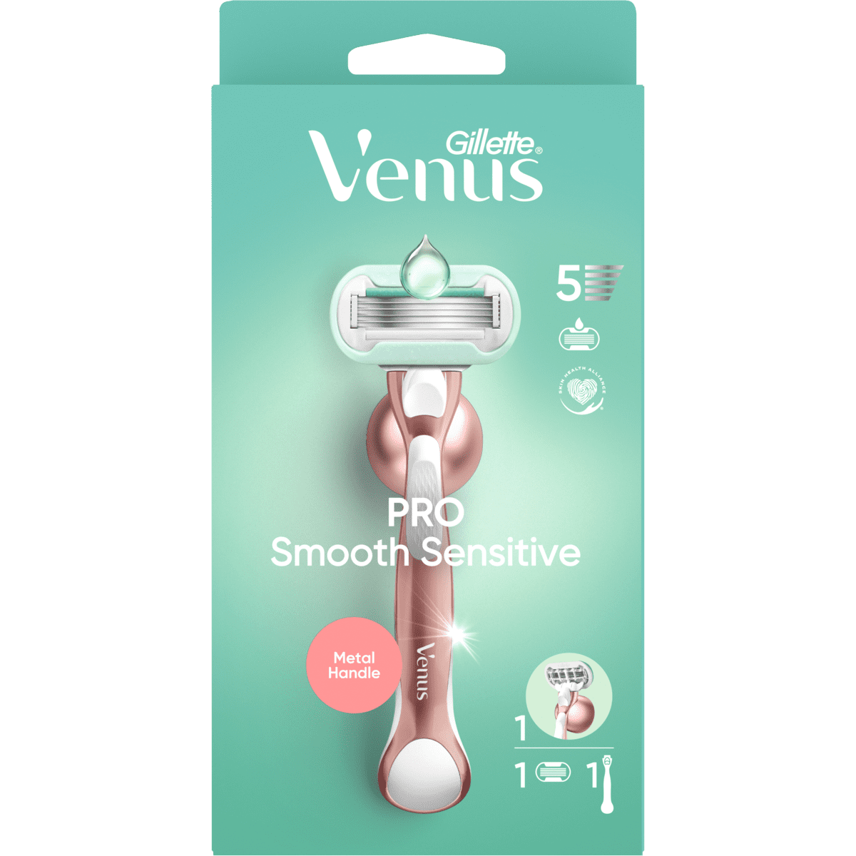 Gillette Venus Pro Deluxe Smooth Sensitive Scheersysteem Met 1 Navulmesje