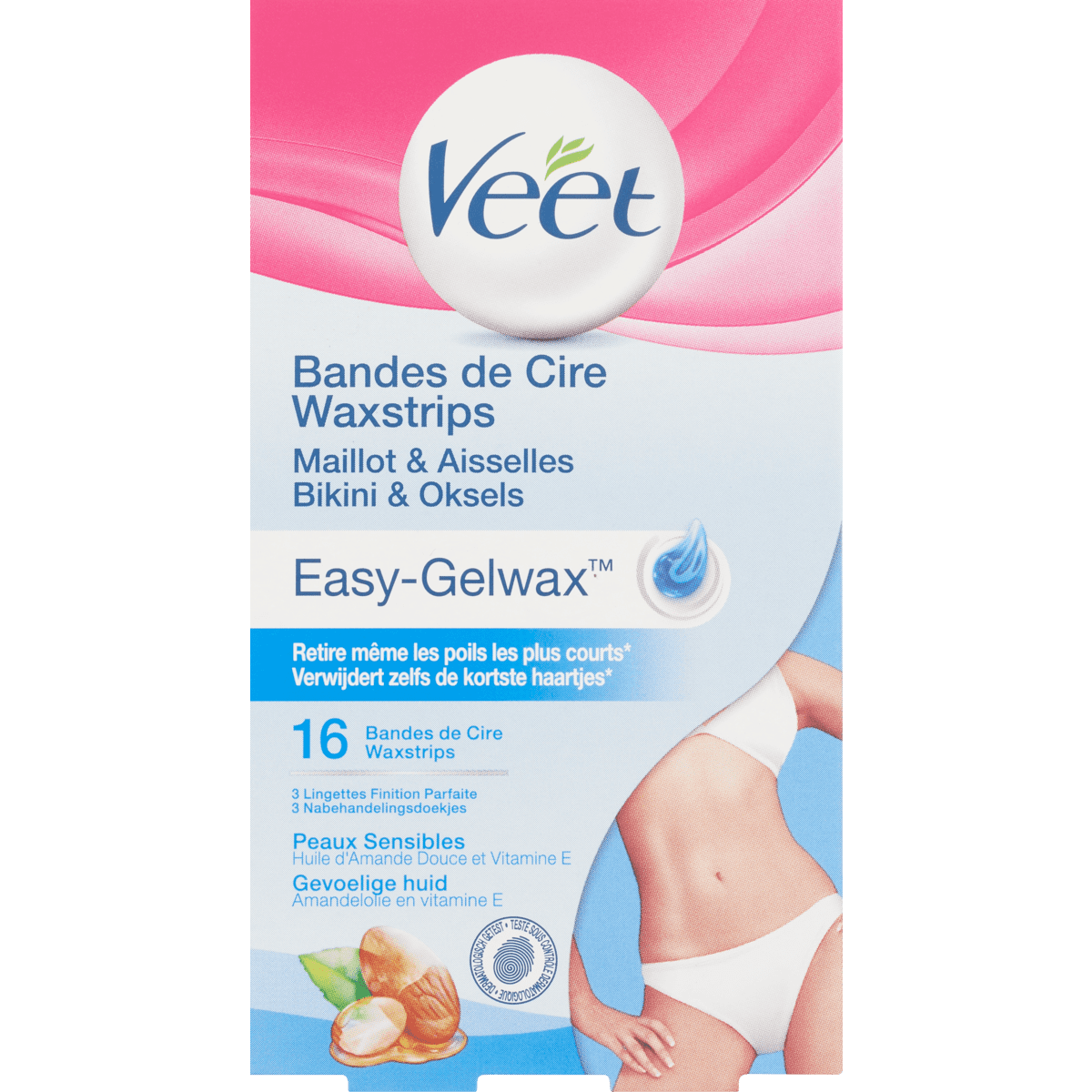 Veet Wax Strips Gevoelige Huid Bikinilijn & Oksels 20 EA Etos