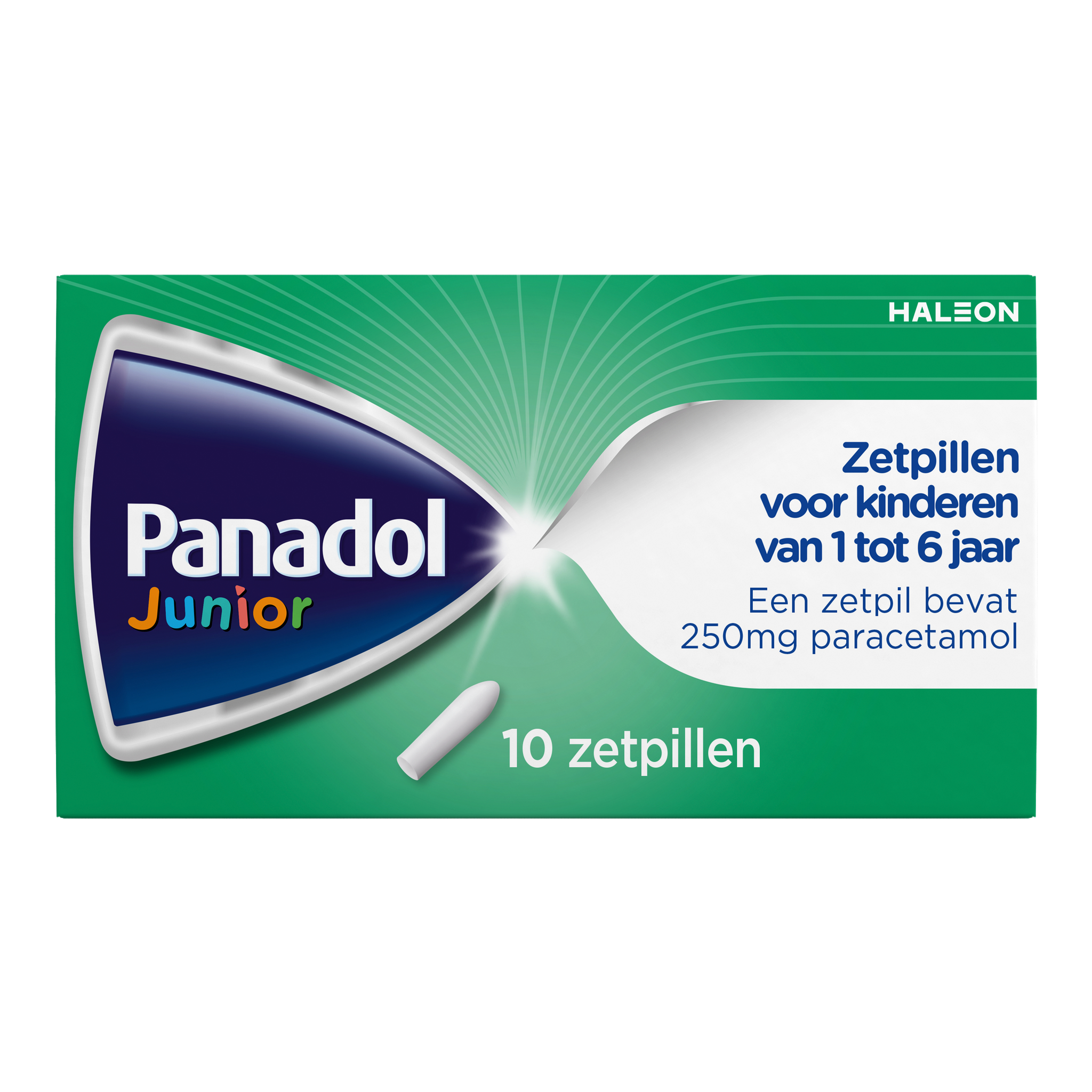 Panadol Junior Zetpillen 250 MG Paracetamol van 1 tot 6 jaar 10 stuks
