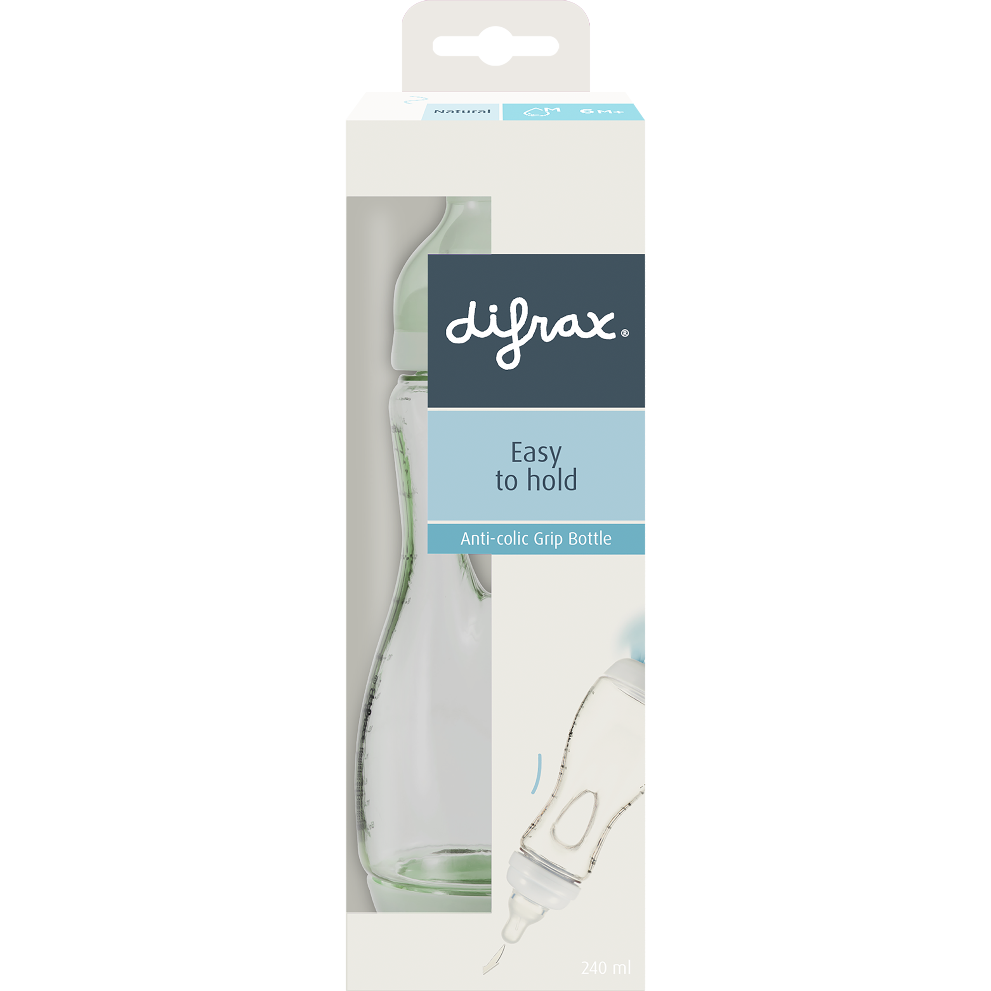 Difrax Handgreepfles Pistachio 240 ML