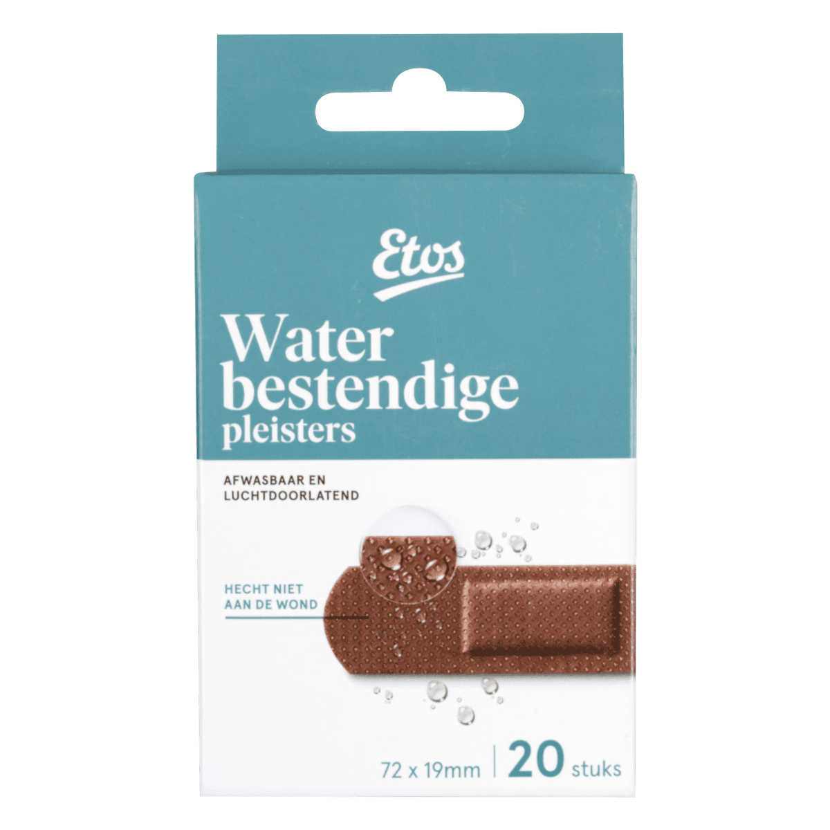 Etos Waterresistant Pleister Donker 20 stuks