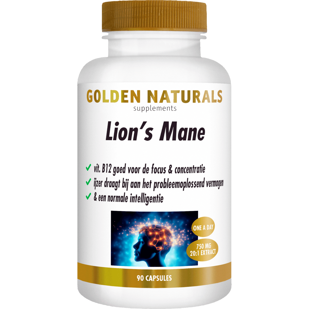 Golden Naturals Lion Mane Capsules 90 stuks