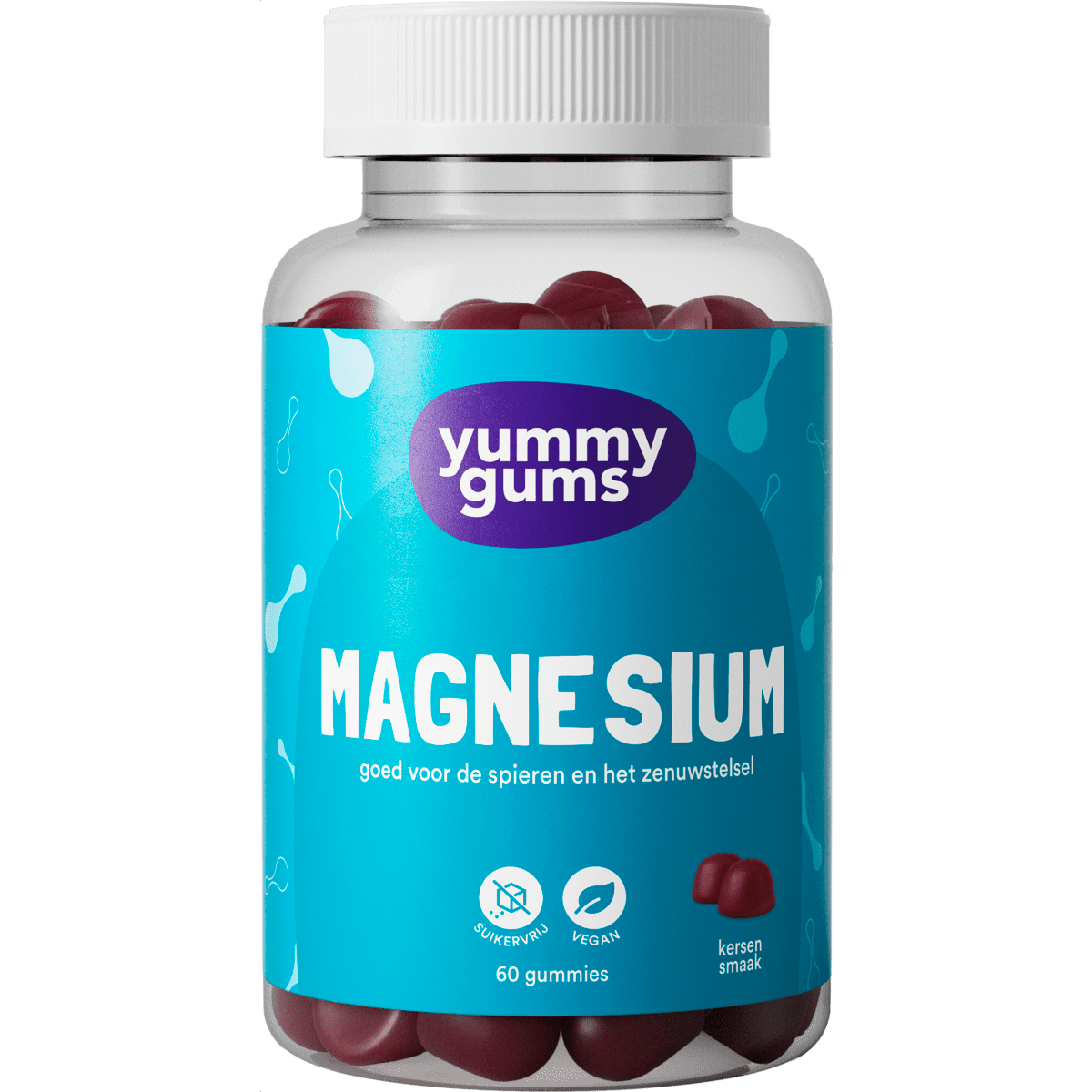Yummygums Magnesium Suikervrij Gummies 60 stuks