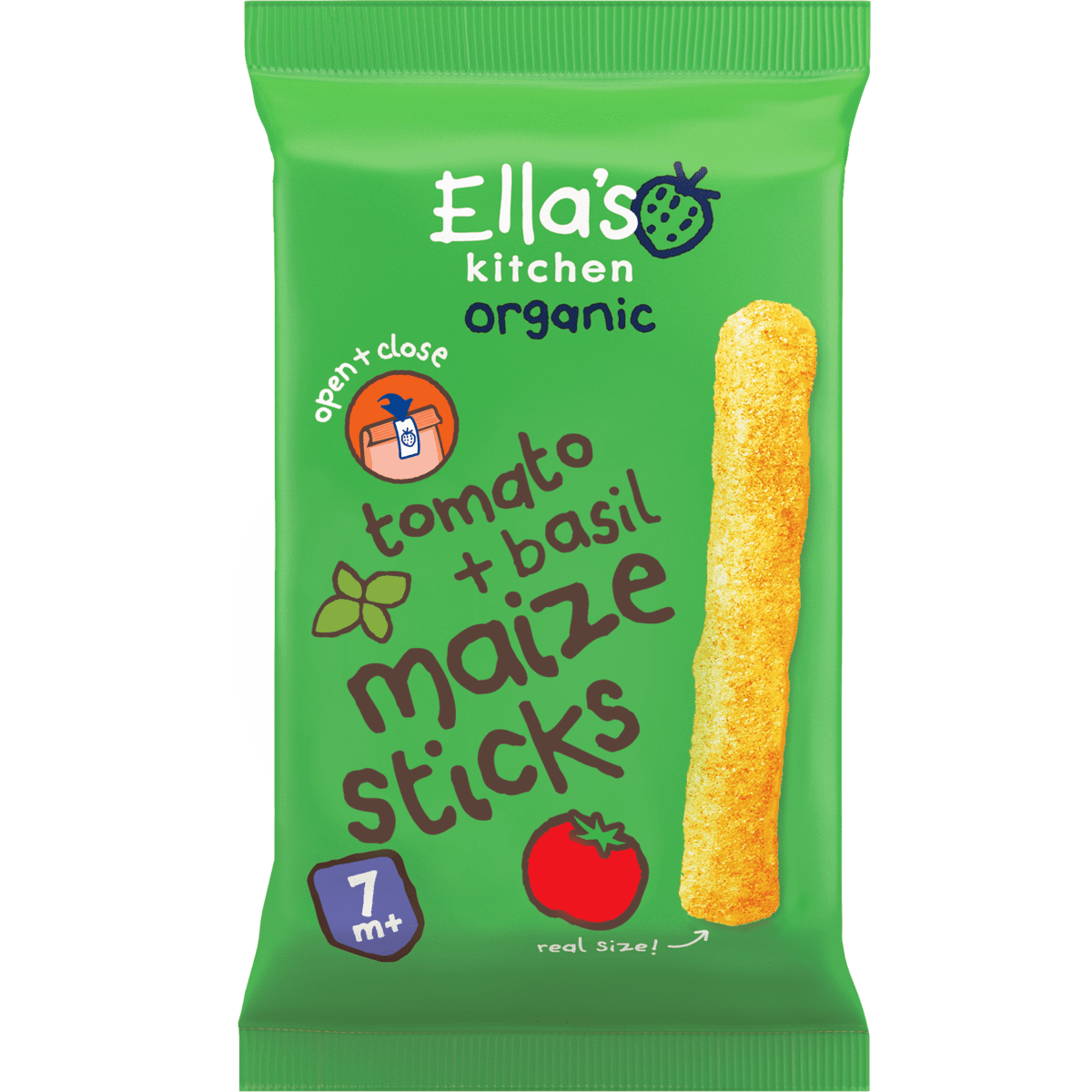 Ella's Kitchen Bio Maïssticks Tomaat Basilicum 7+ Maanden 16 gram