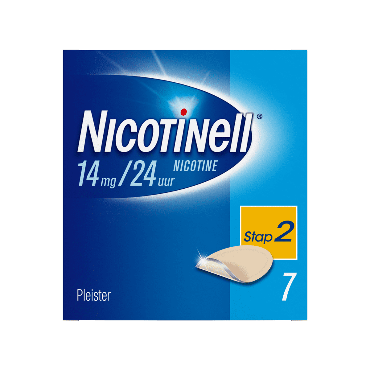 Nicotinell Pleisters 14 MG Stoppen met Roken Stap 2 7 stuks