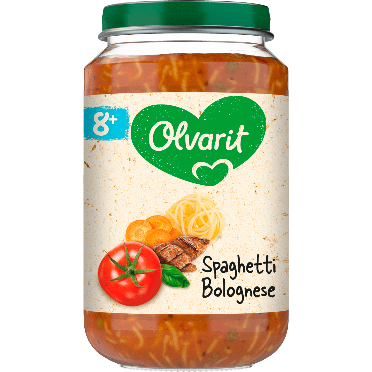 Olvarit Spaghetti Bolognese 8+ Maanden 200 gram
