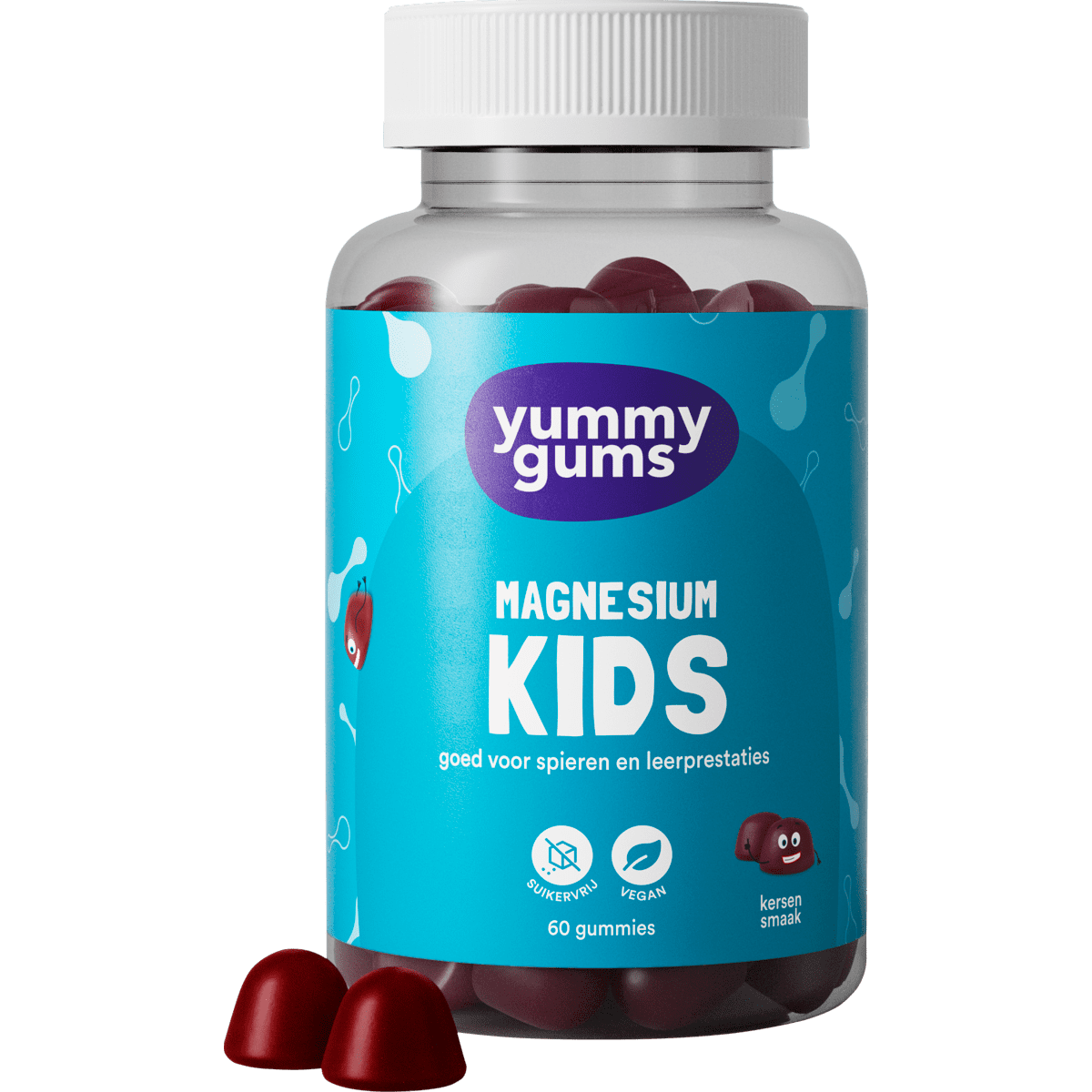 Yummugums Kids Magnesium Suikervrij 60 stuks