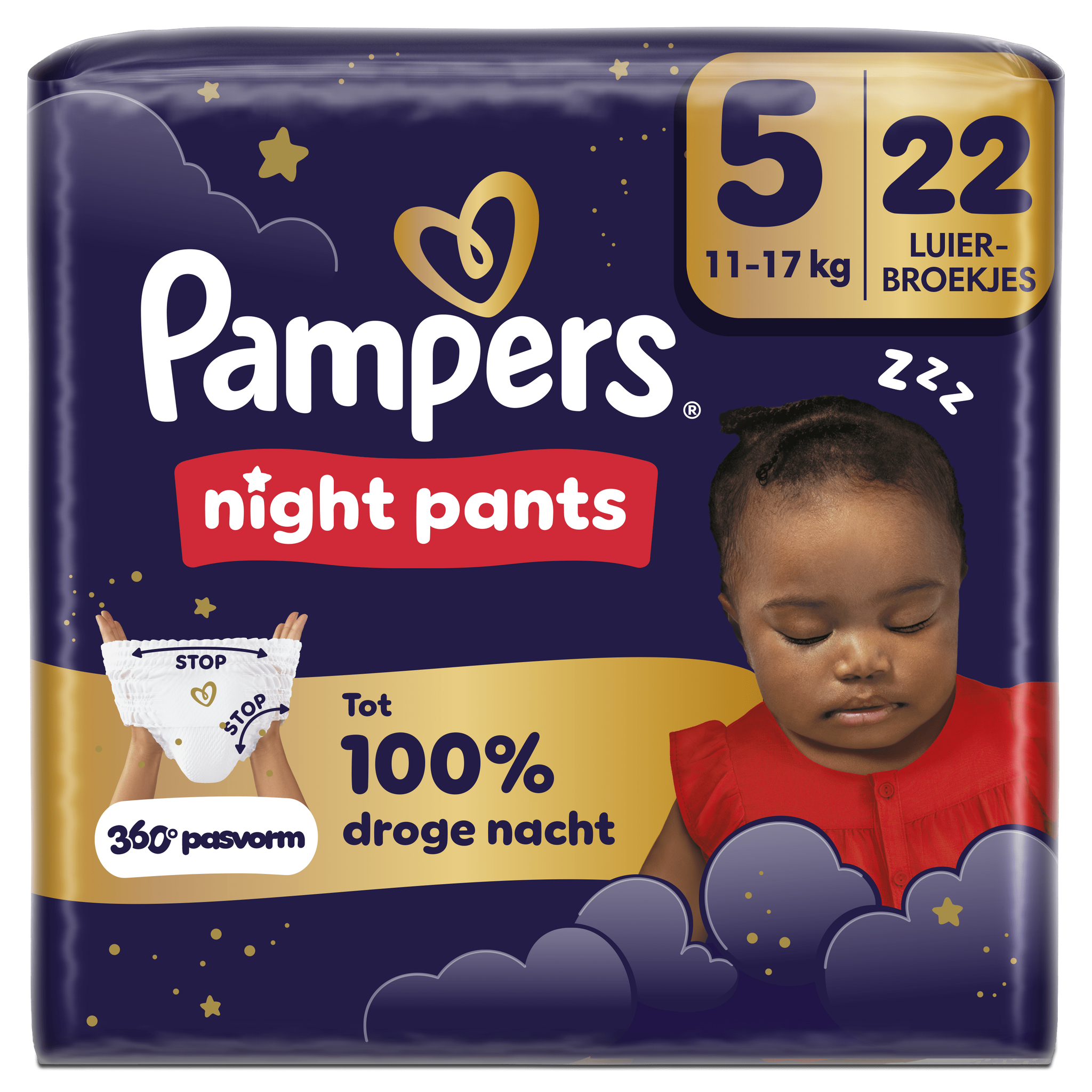 Pampers Baby Dry Night Pants Luierbroekjes Maat 5 11-17 kg 22 stuks