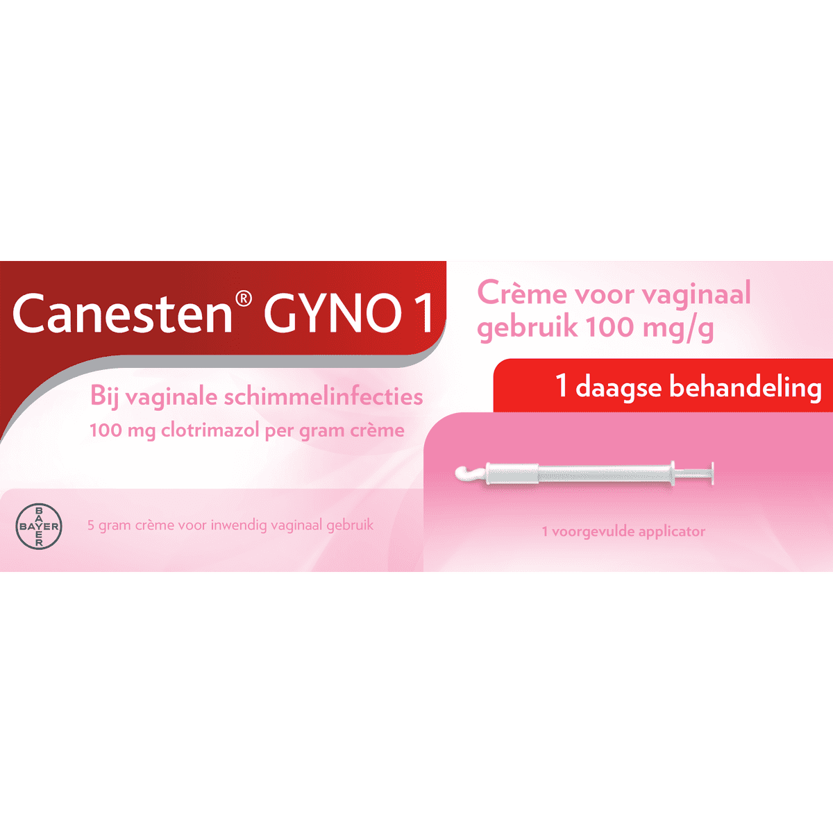Canesten Gyno 1 Daagse Cr�me bij Vaginale Schimmel 1 stuk