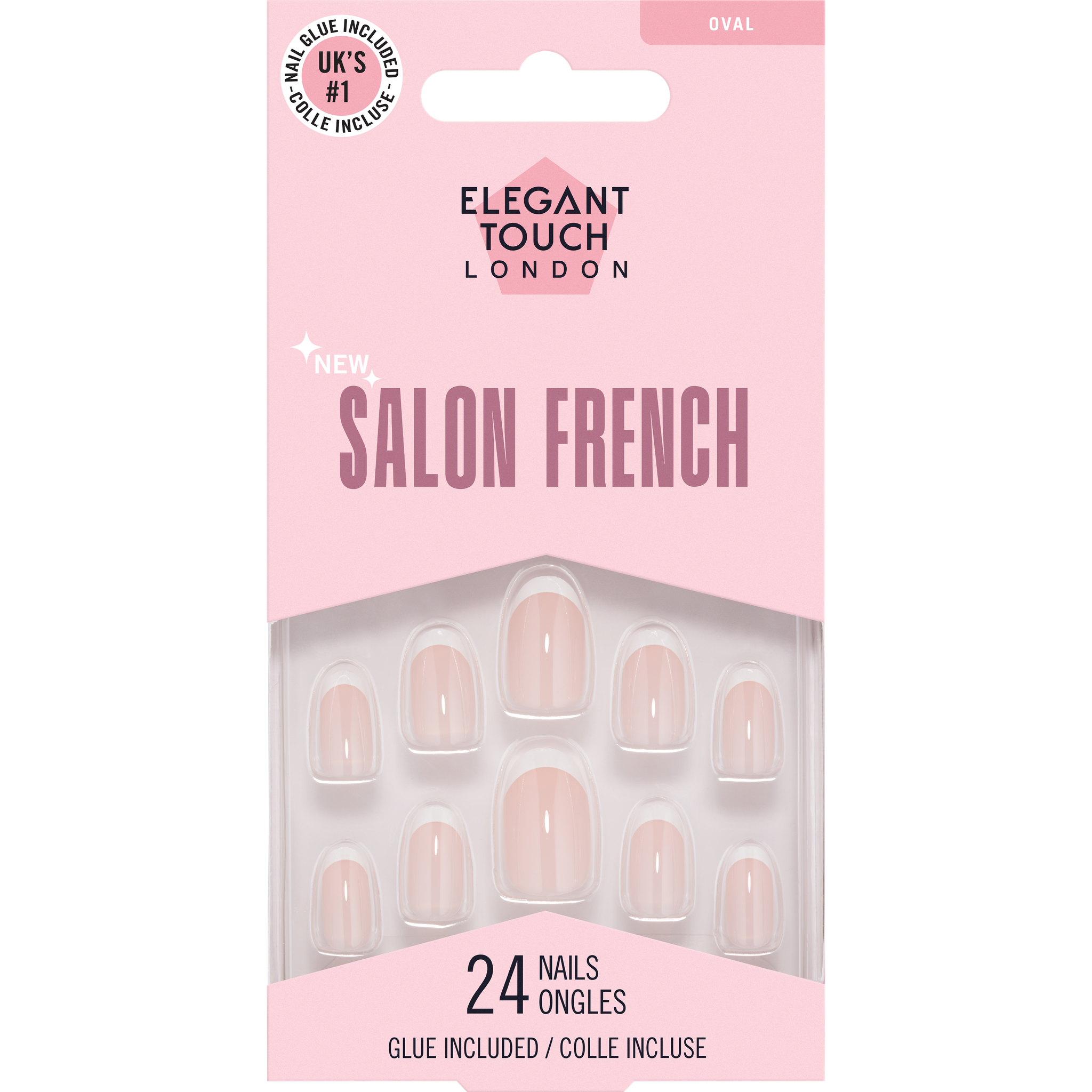 Elegant Touch Salon French 174 Kunstnagels 24 stuks