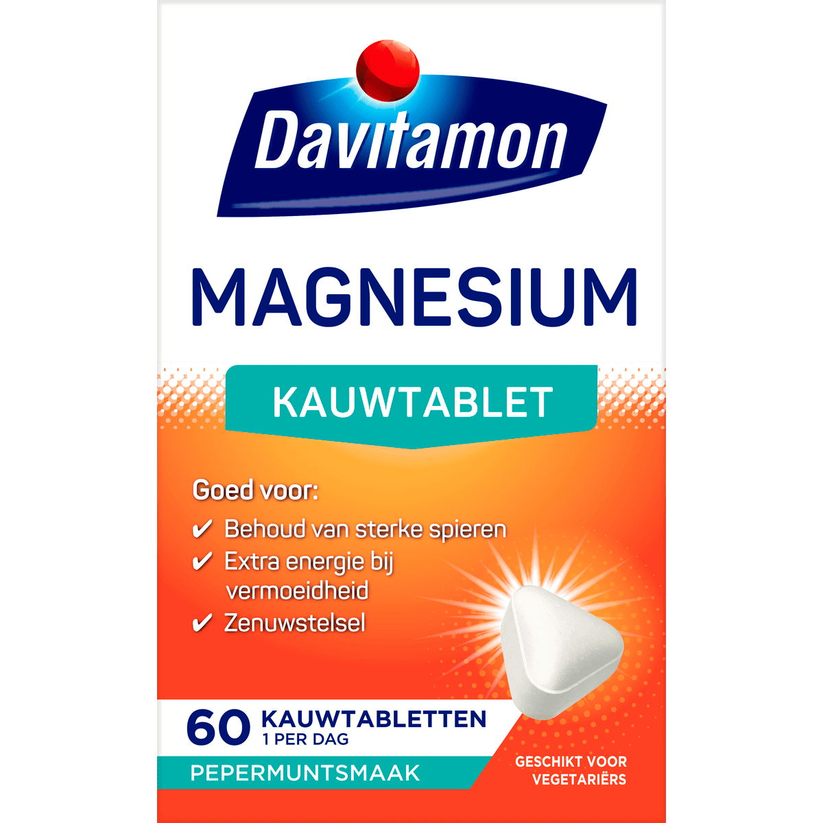 Davitamon Magnesium Pepermunt Kauwtabletten 60 stuks