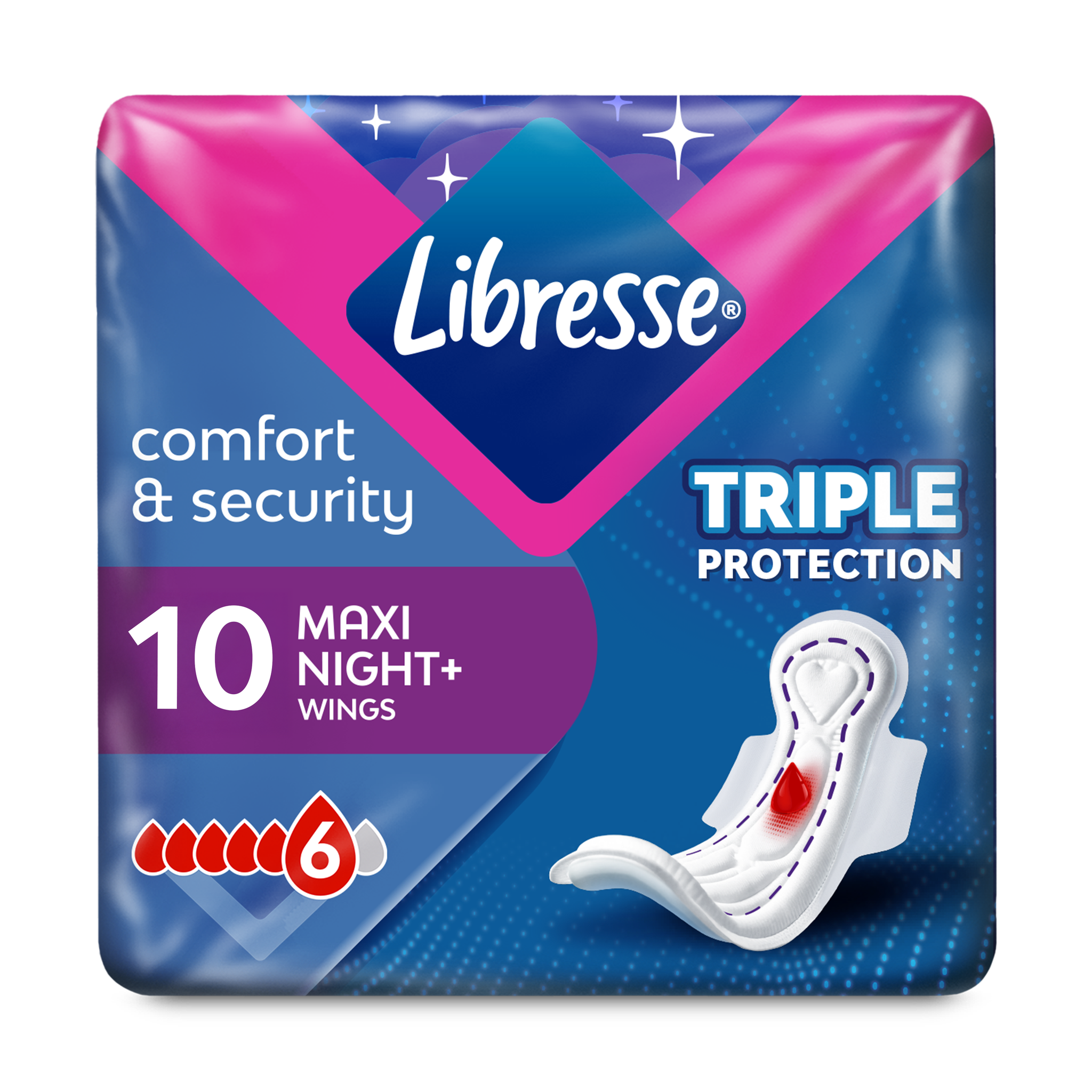 Libresse Maxi Maandverband Goodnight 10 stuks