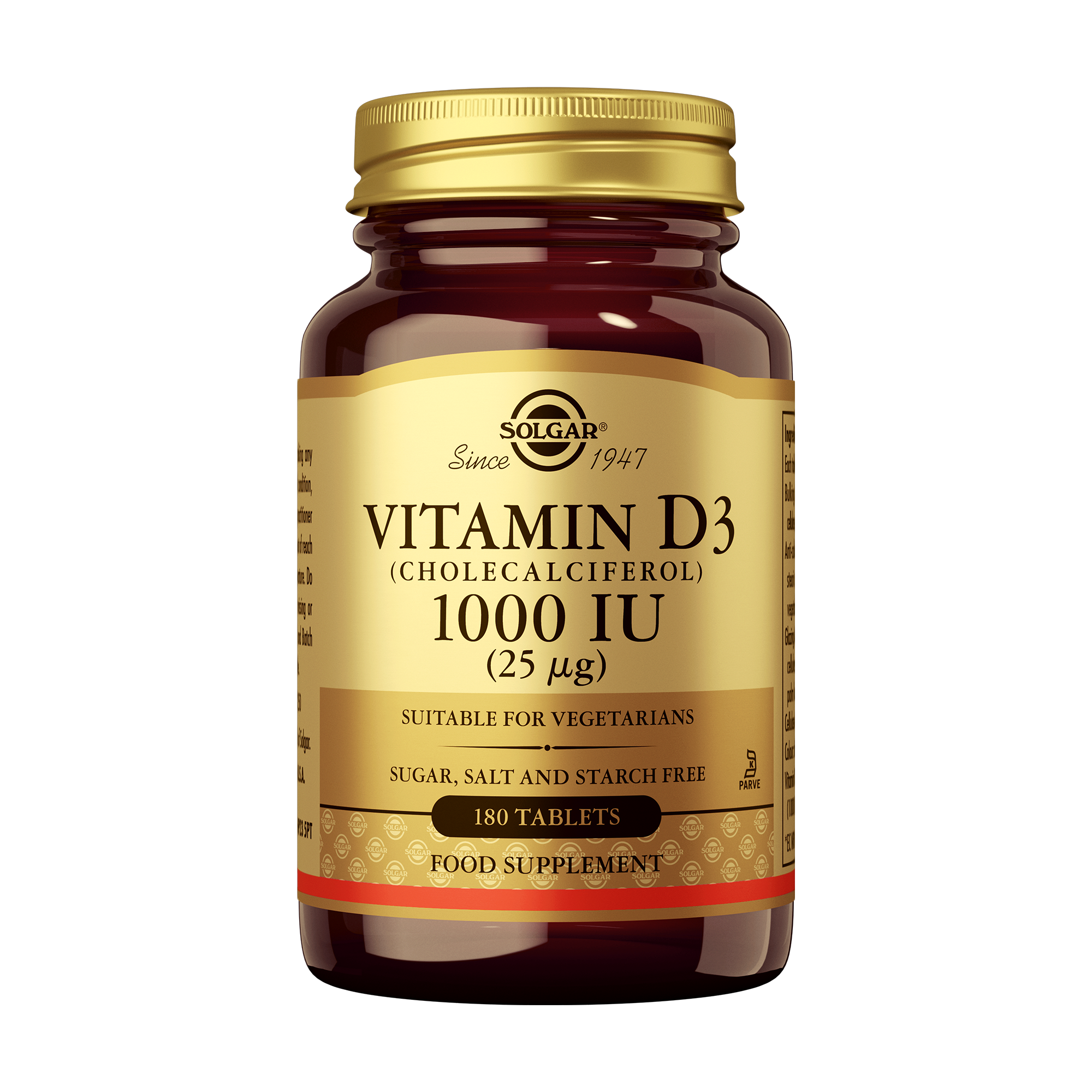 Solgar Vit D3 25ug/1000iu Tablet 180 stuks