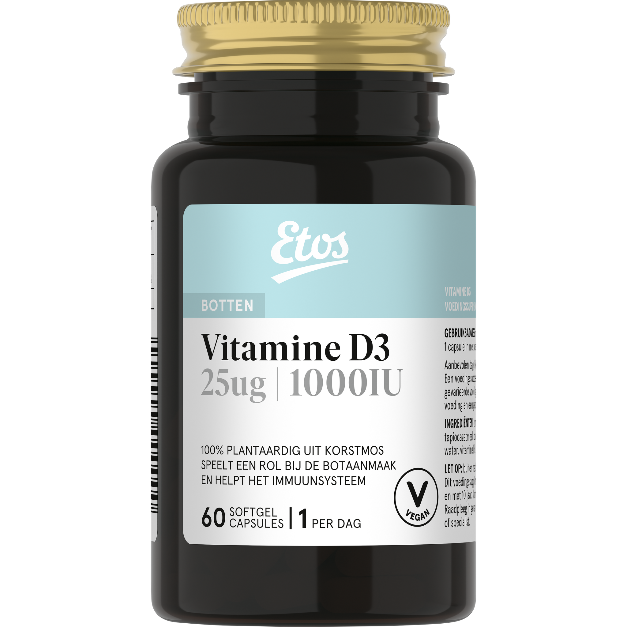 Etos Vegan Vitamine D3 25Ug 1000Iu