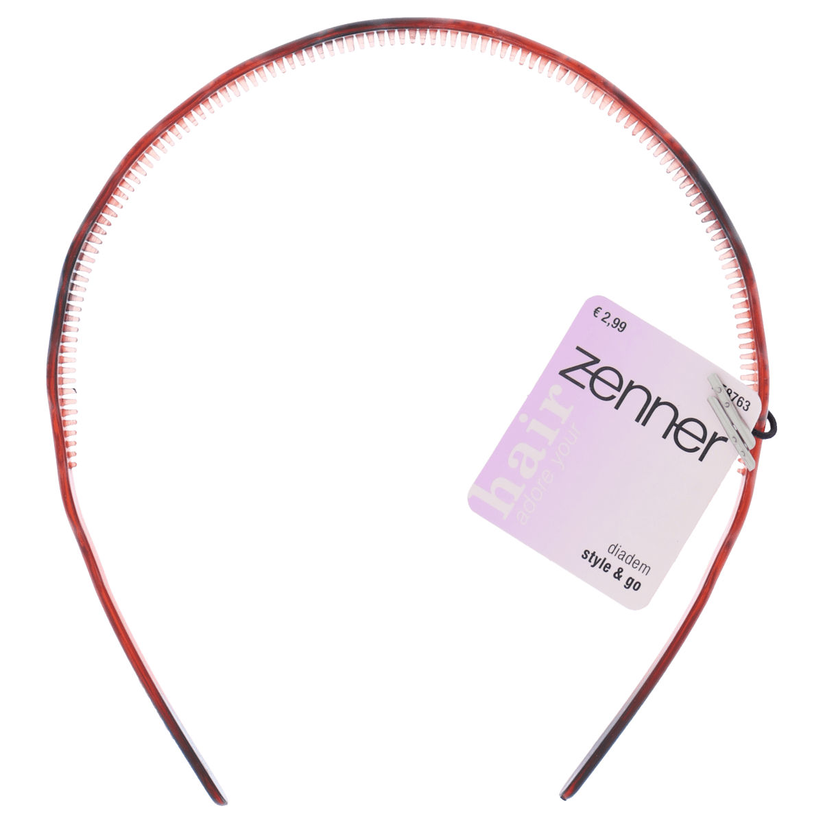 Zenner Diadeem Golvend 8mm Bruin