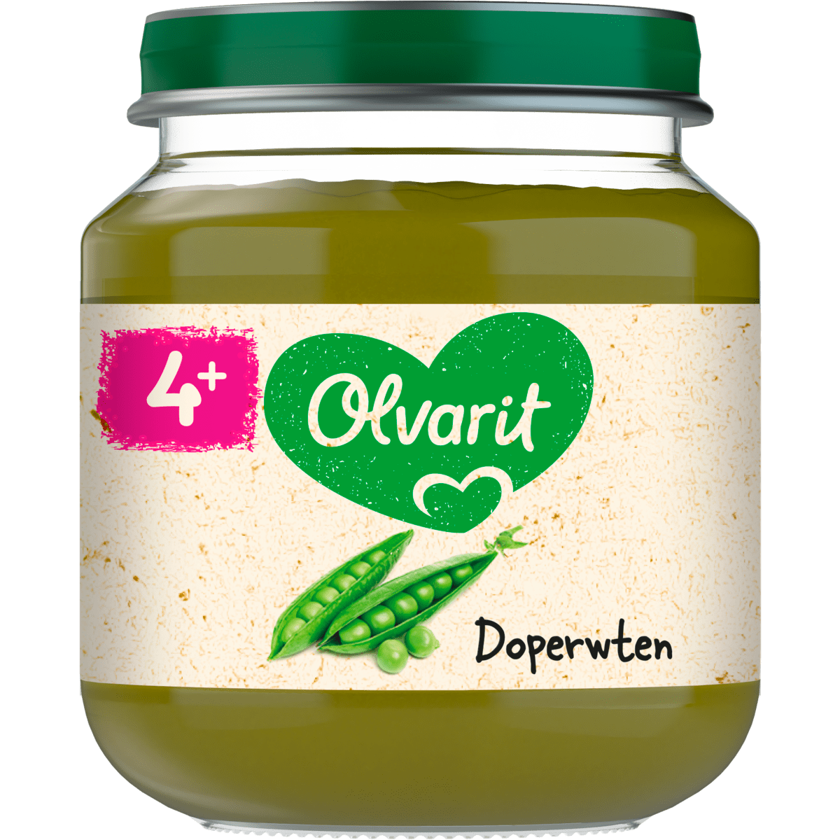 Olvarit Doperwten 4+ Maanden 125 gram
