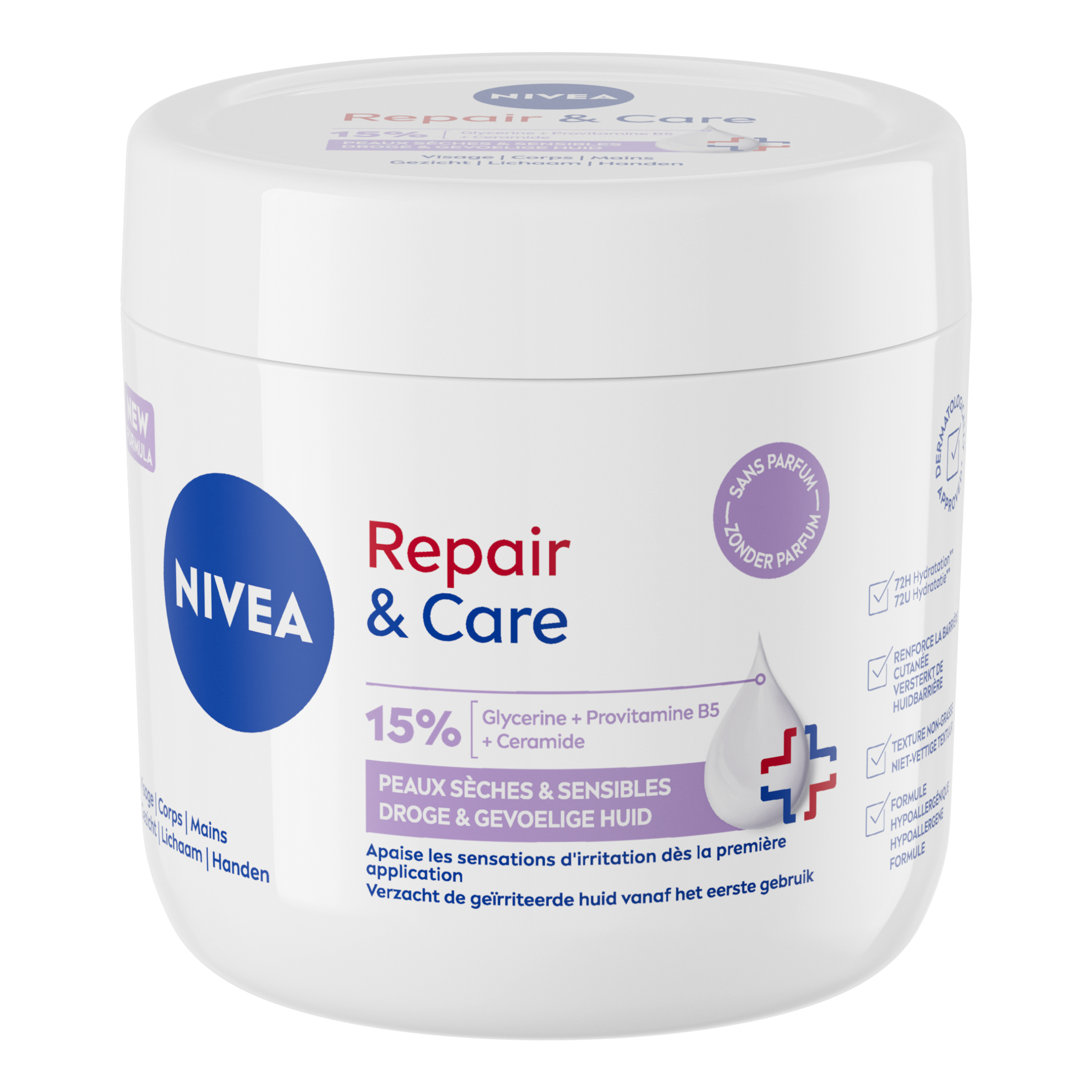 NIVEA Repair & Care Sensitive Crème 400 ML