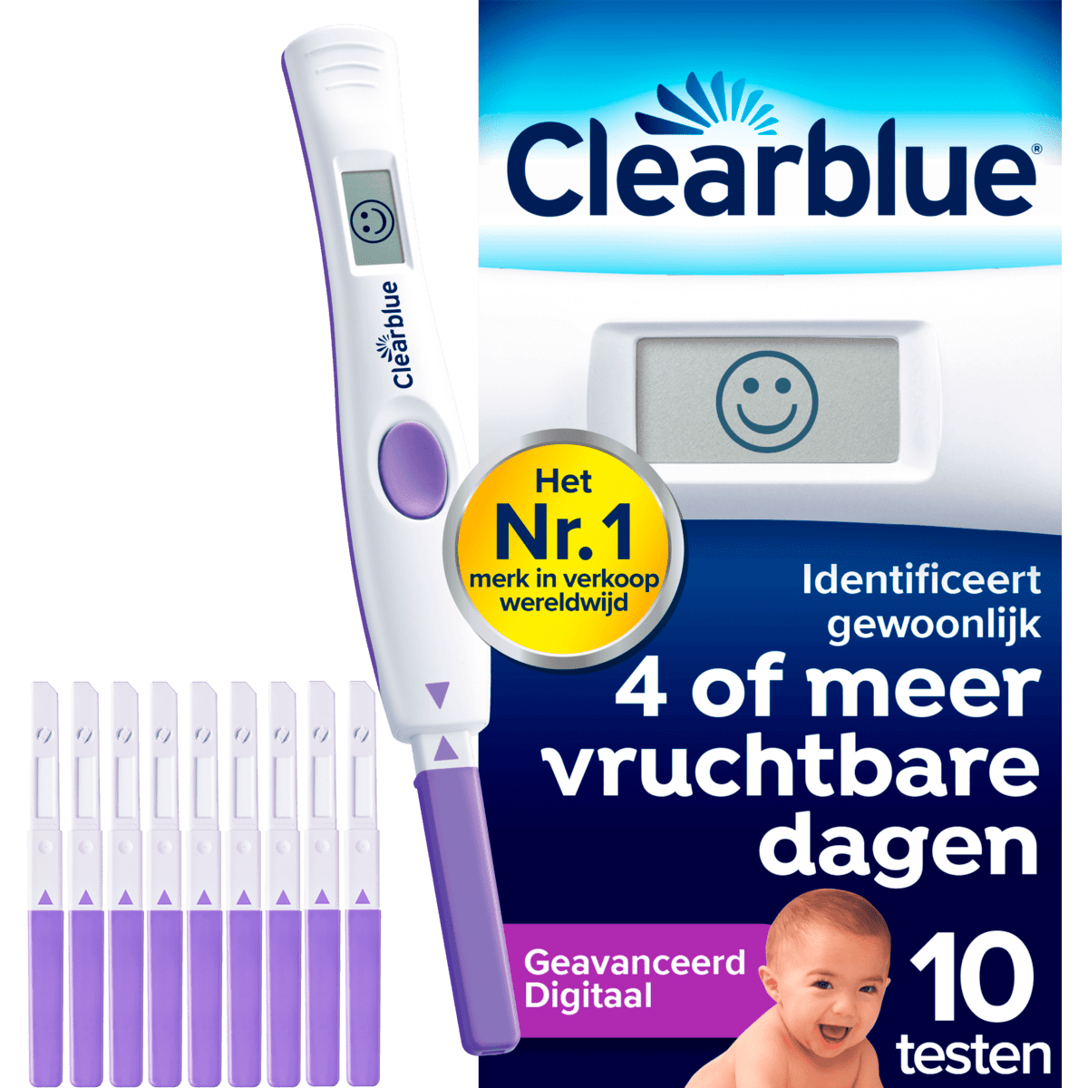 Clearblue Geavanceerde Digitale Ovulatietestset 10 stuks