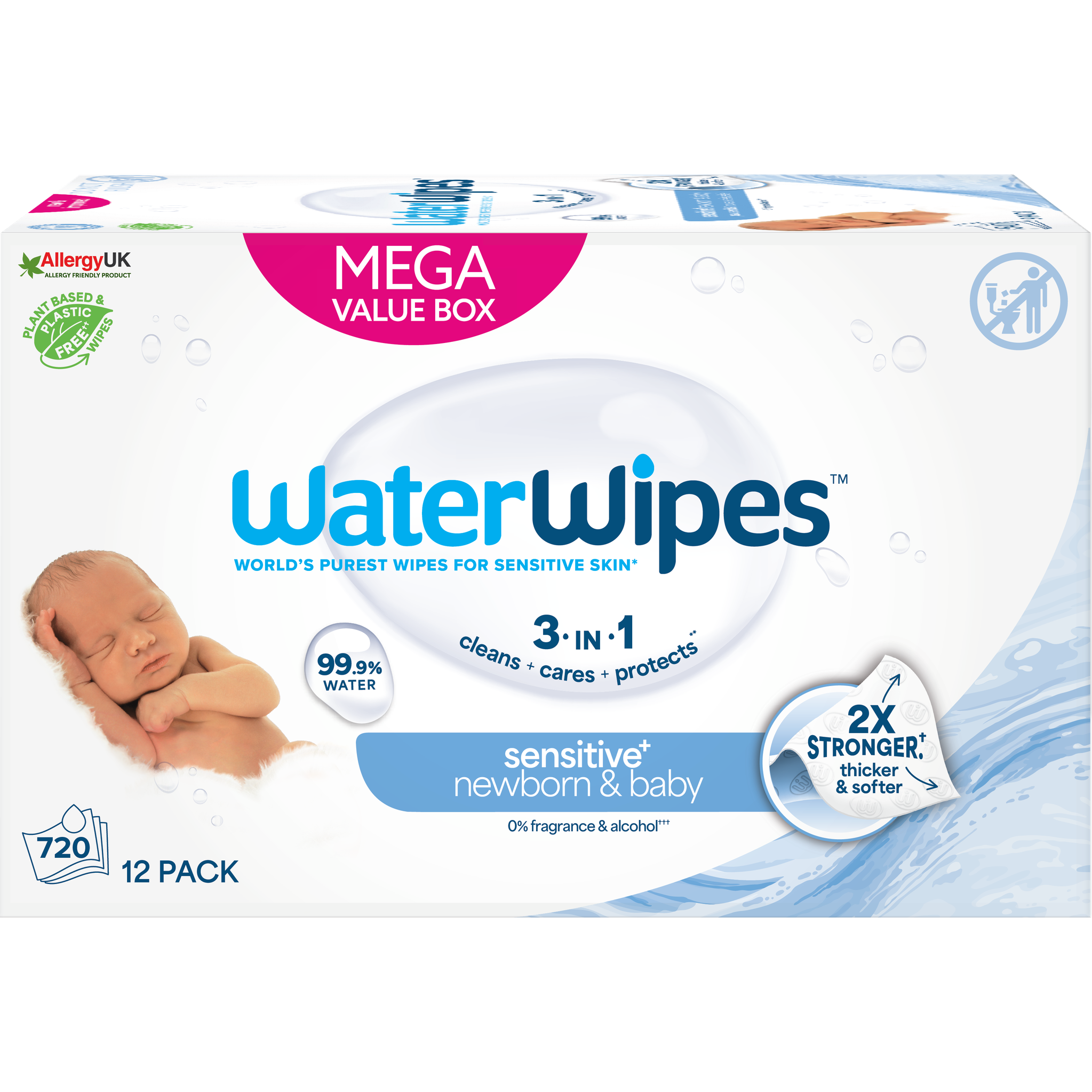 WaterWipes Billendoekjes 12x60 stuks