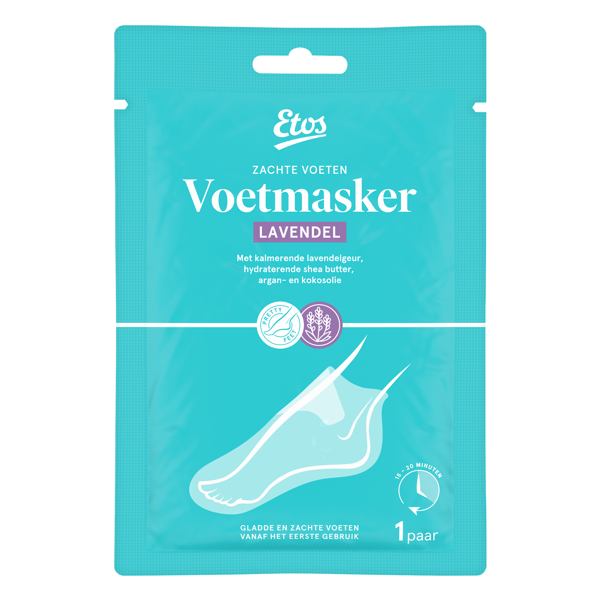 Etos Voetmasker Lavendel 1 paar