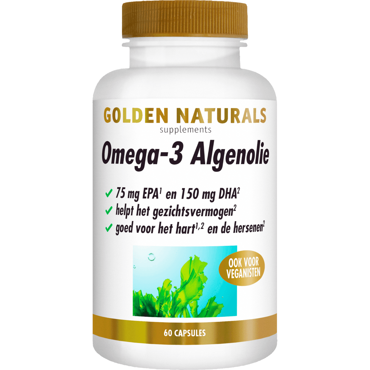 Golden Naturals Omega-3 Algenolie Capsules 60 stuks