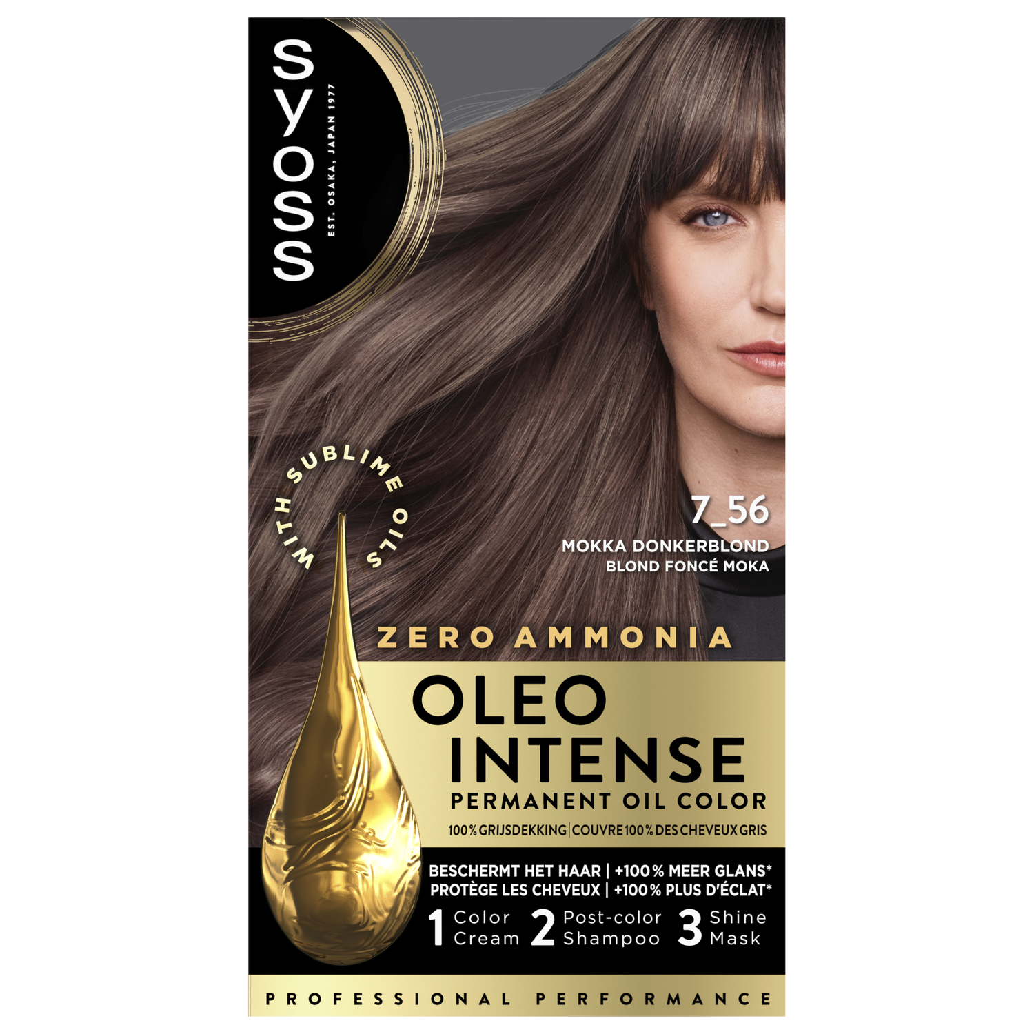 Syoss Oleo Intense Permanente Haarkleuring 7-56 Mokka Donkerblond/Blond Foncé Mocca