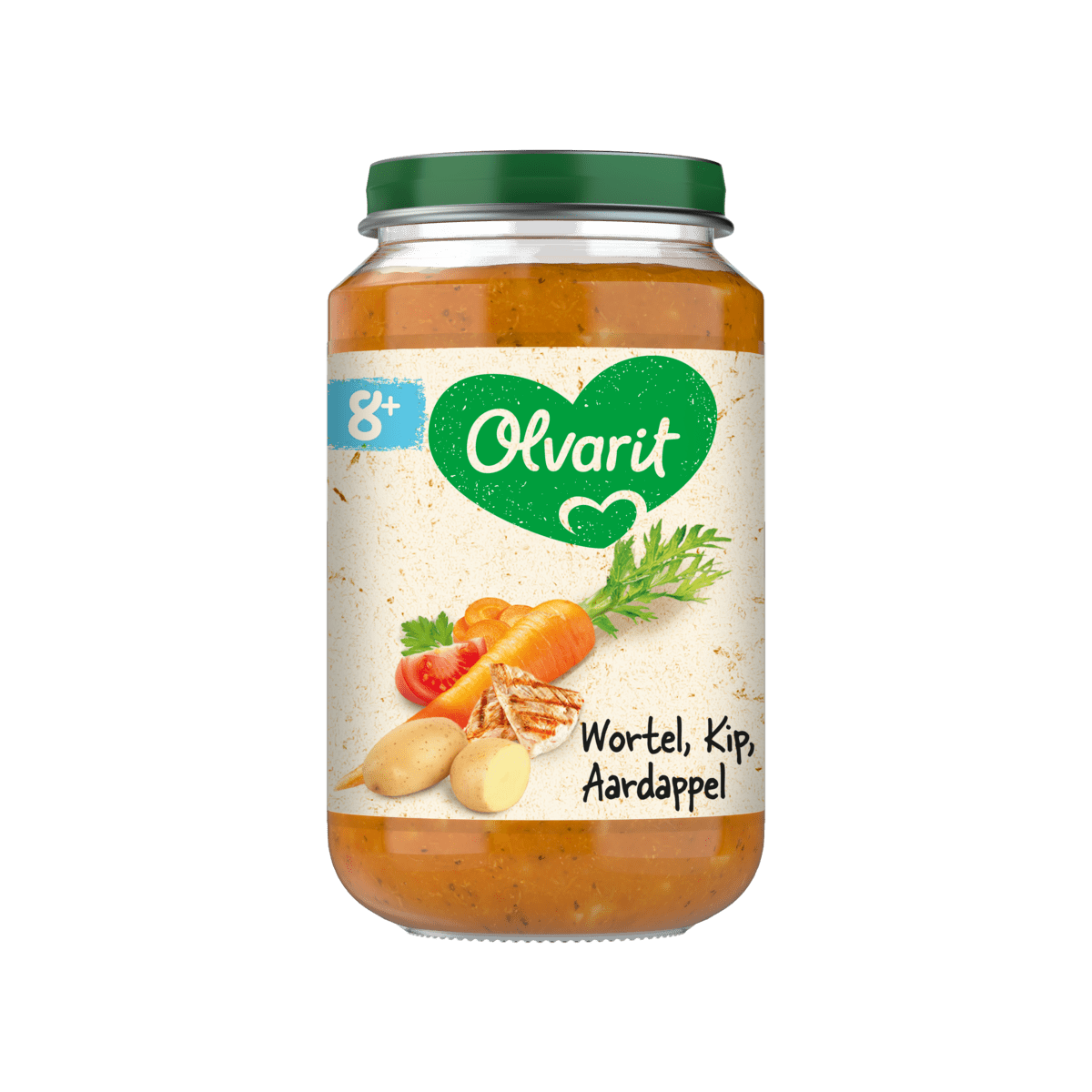 Olvarit Wortel Kip Aardappel 8+ Maanden 200 gram