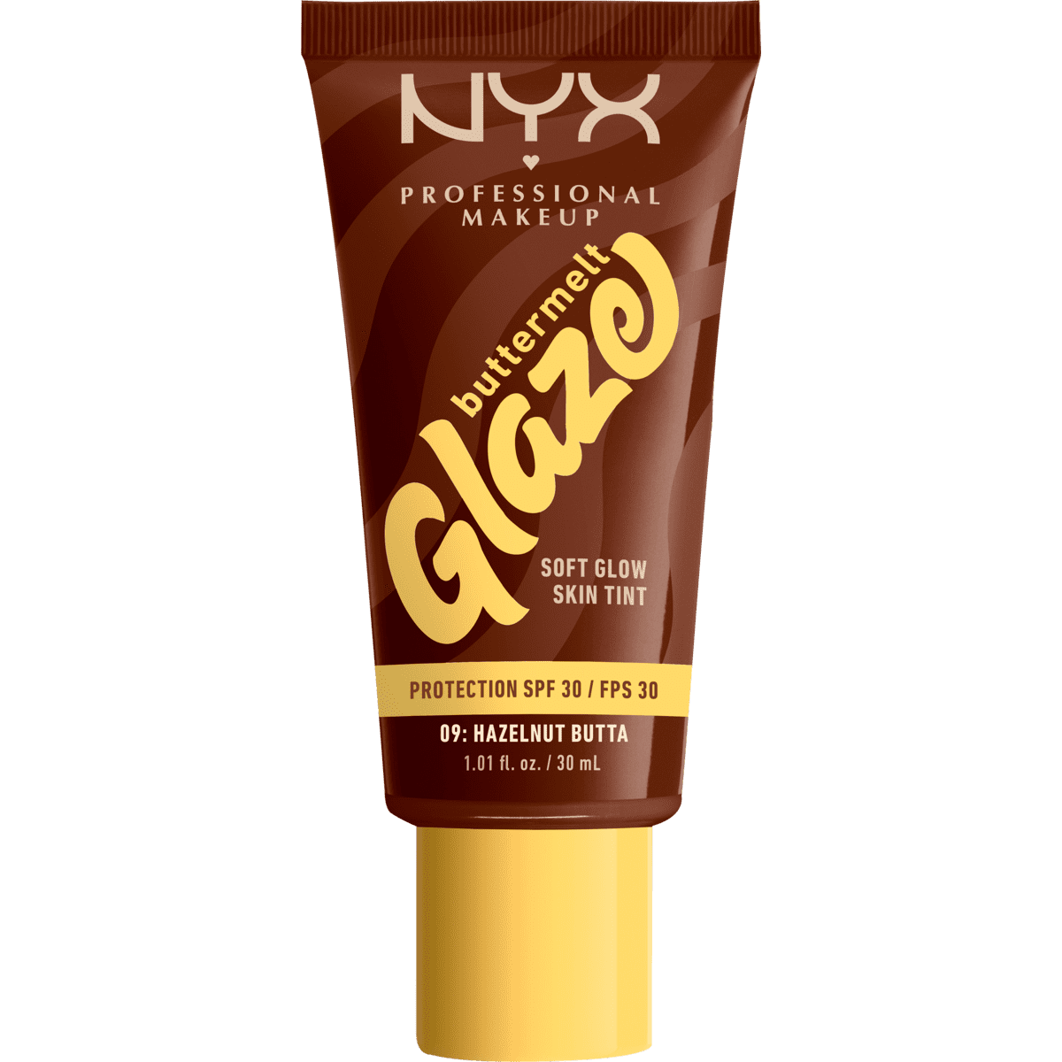 NYX Professional Makeup Buttermelt Glaze Skin Tint SPF30 9 Hazelnut Butta