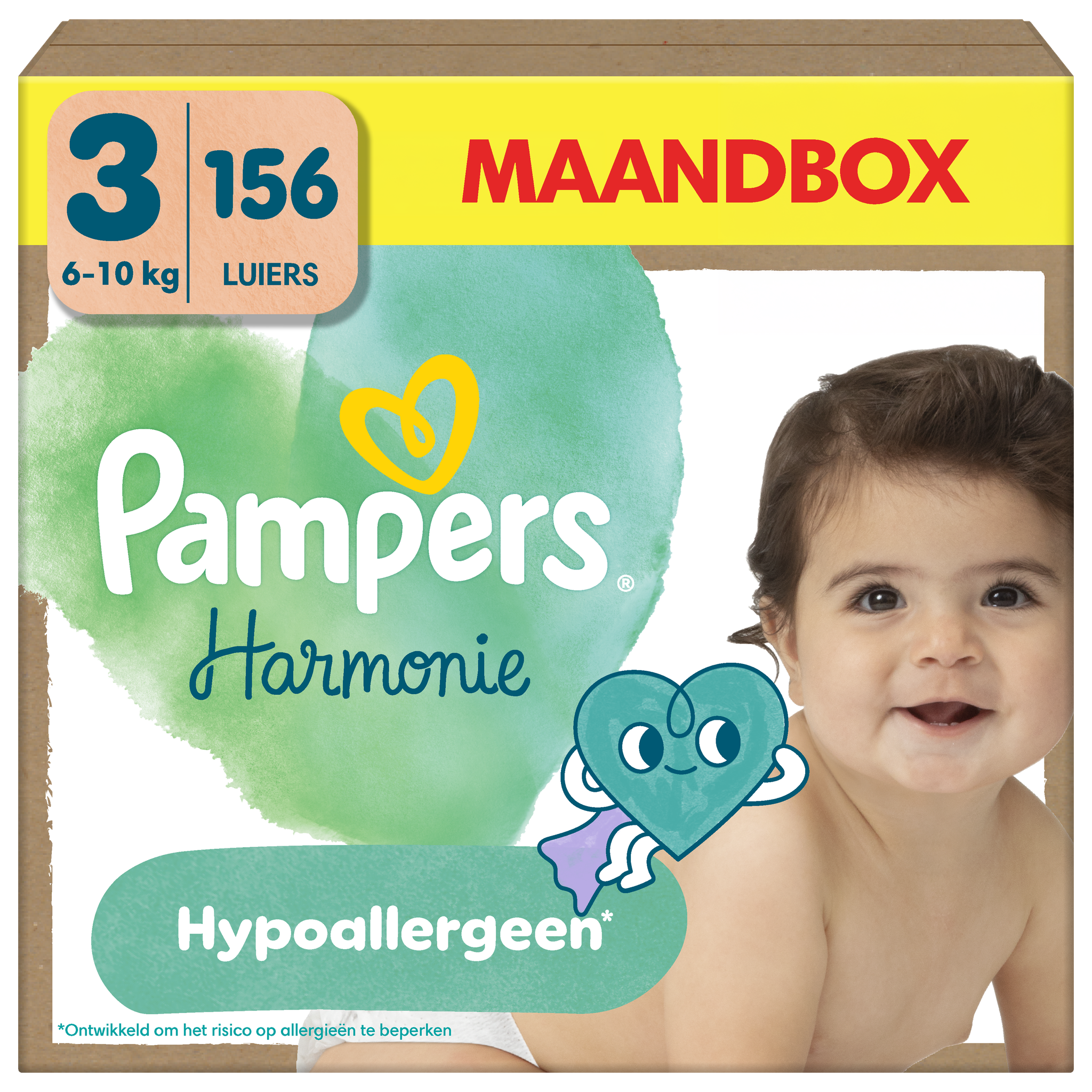 Pampers Harmonie Maandbox Luiers Maat 3 6-10 kg 156 stuks