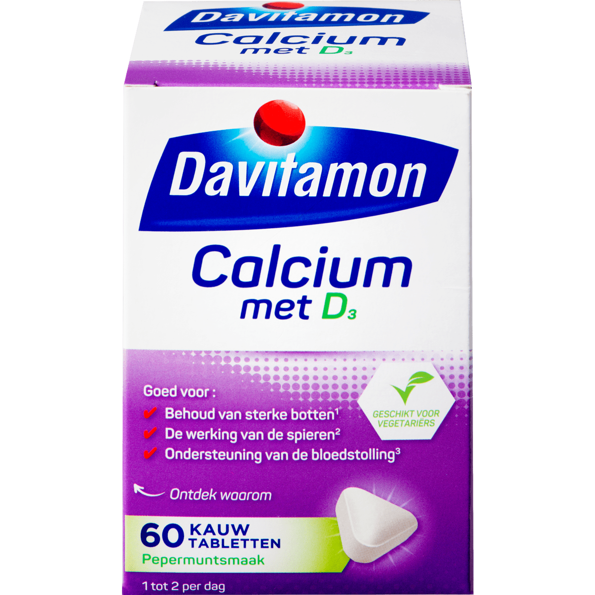 pistool meten Schaduw Davitamon Calcium met Vitamine D Kauwtabletten Mint 60 EA | Etos