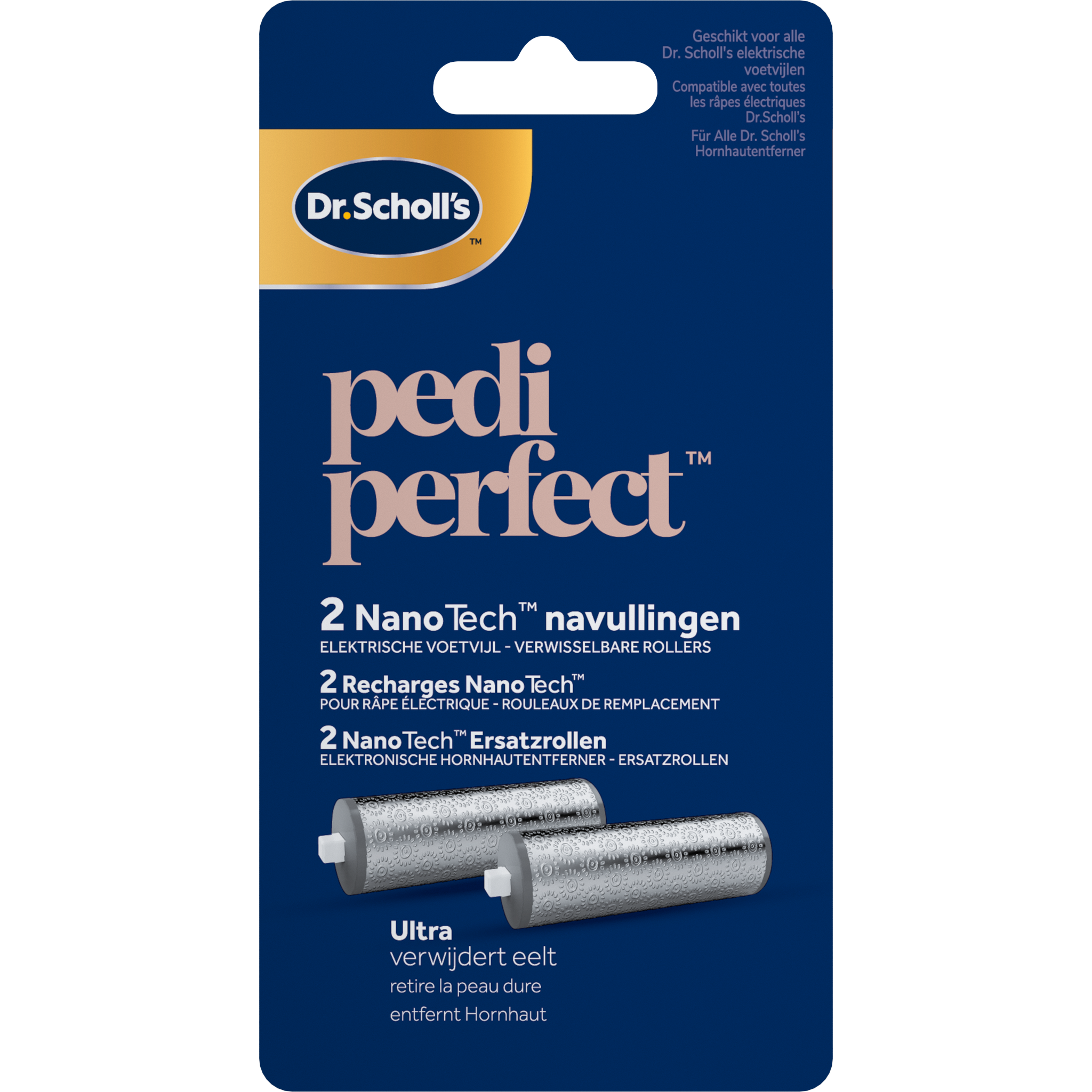 Dr.Scholl's Pedi Perfect NanoTech navullingen Elektrische Voetvijl 2 stuks