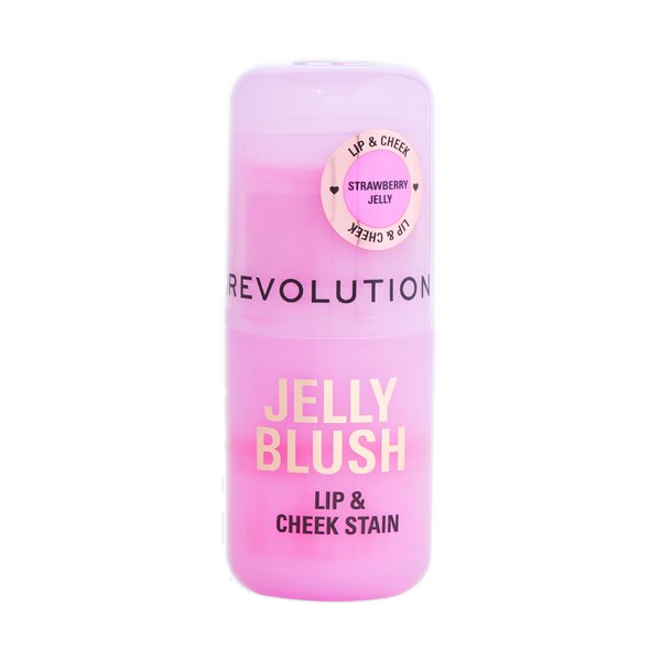 Revolution Jelly Blush Stick Lip And Cheek Stain Strawberry Pink